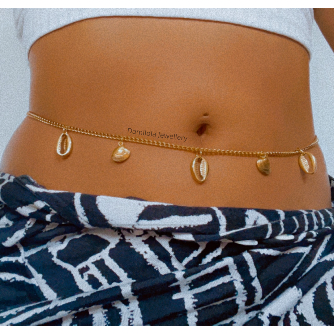 Cowrie Shell Waist Chain - State Size In Notes