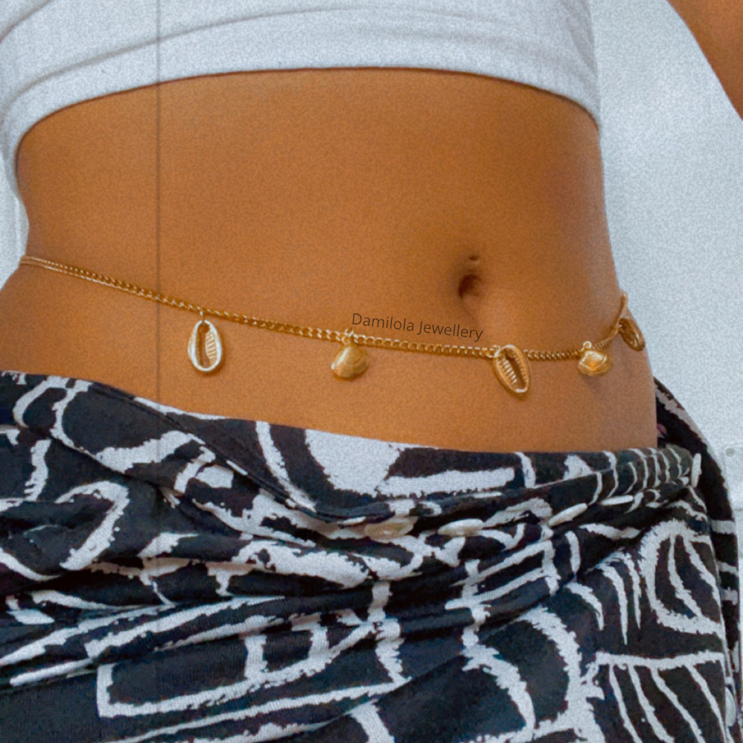 Cowrie Shell Waist Chain - State Size In Notes