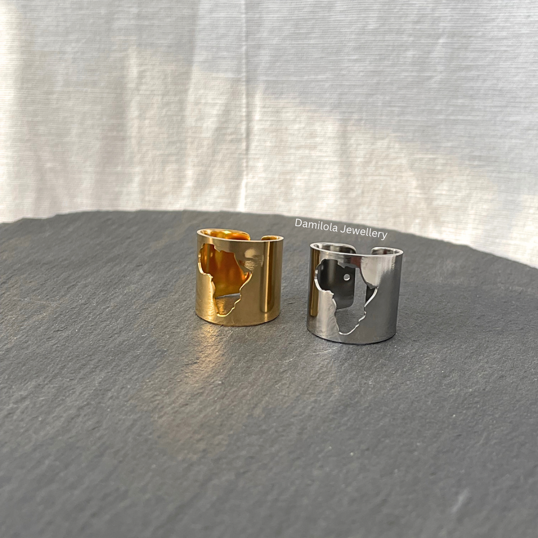 Africa Ring ‘Abiola’ - Silver/Gold