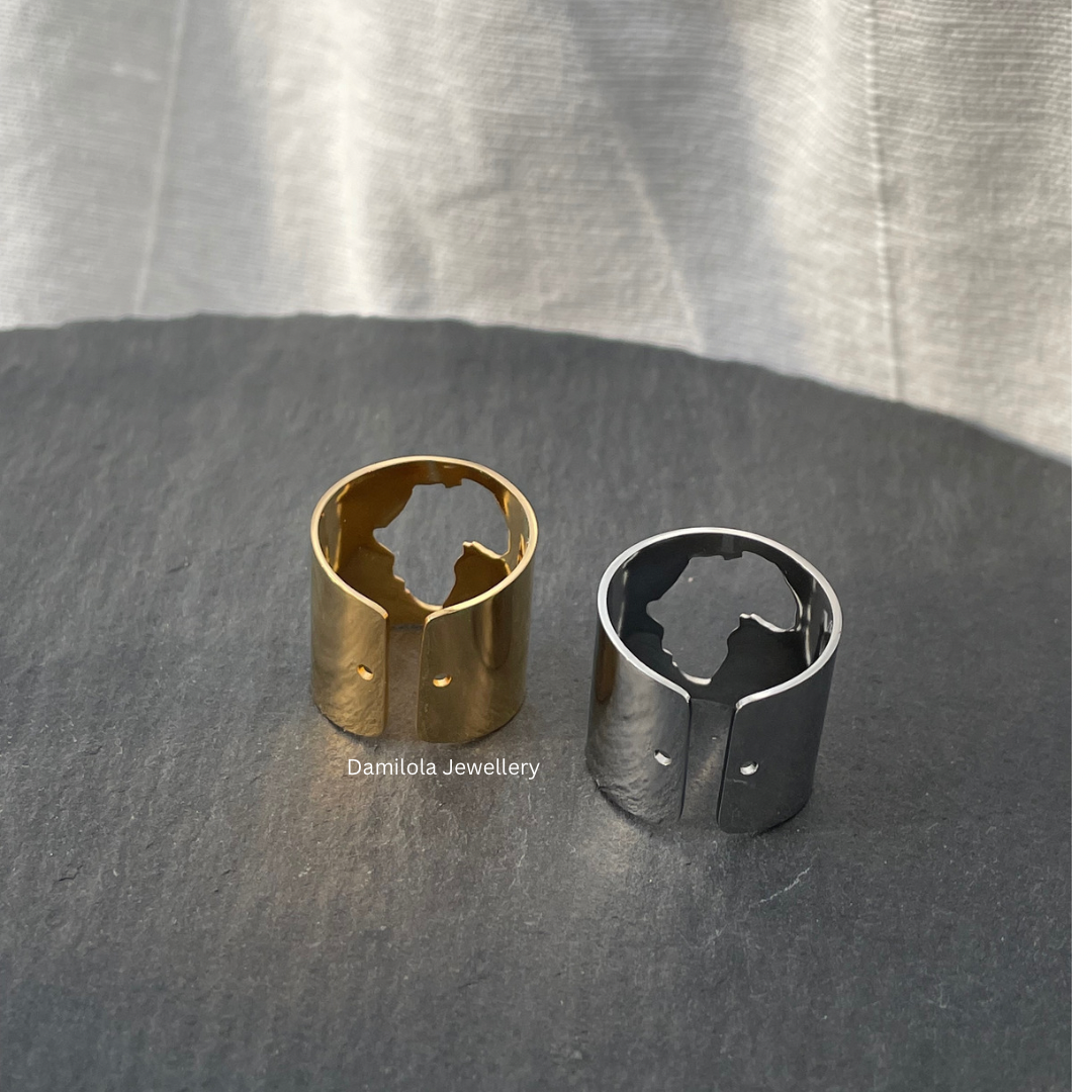 Africa Ring ‘Abiola’ - Silver/Gold