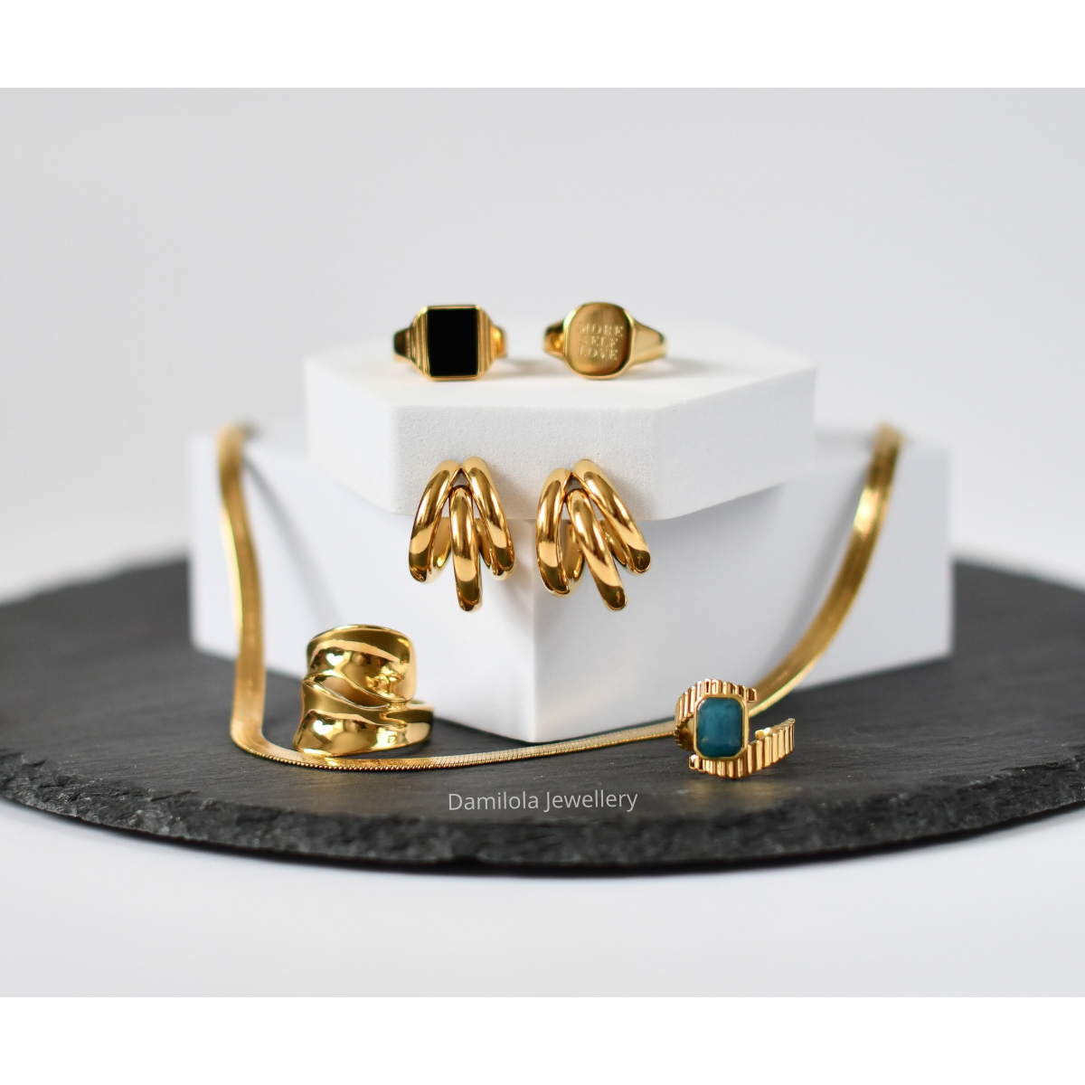 Gold ‘Zara’ Ridge Ring