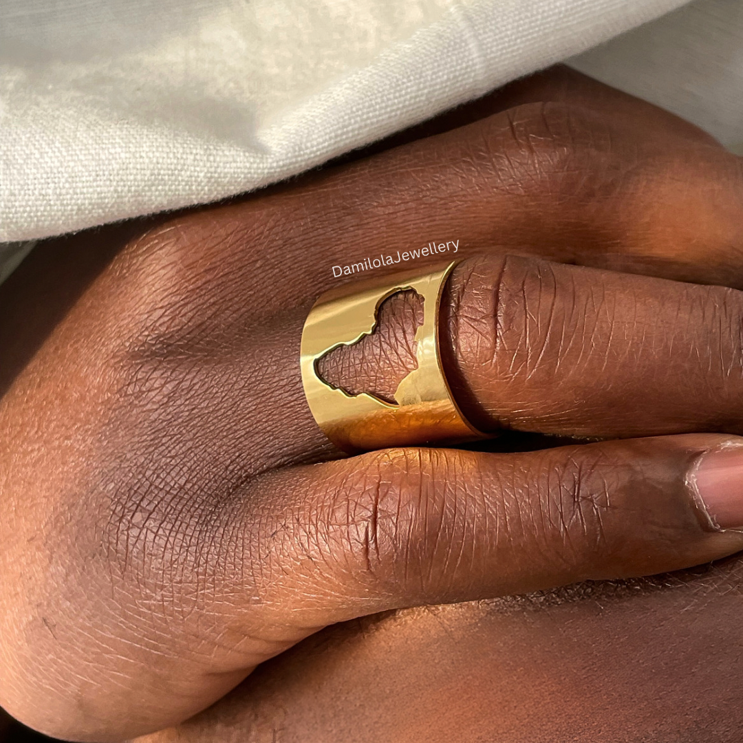Africa Ring ‘Abiola’ - Silver/Gold