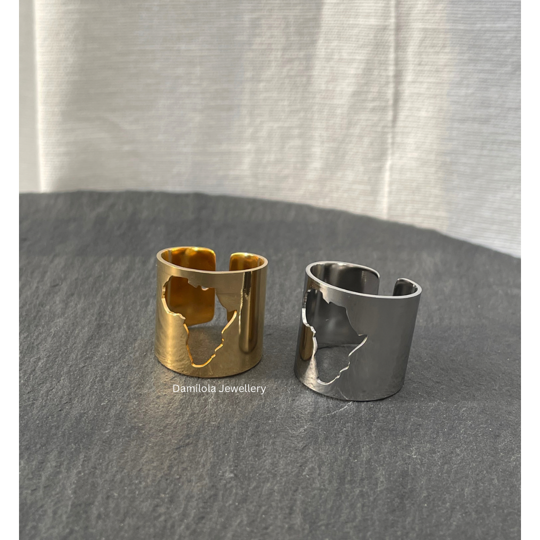 Africa Ring ‘Abiola’ - Silver/Gold