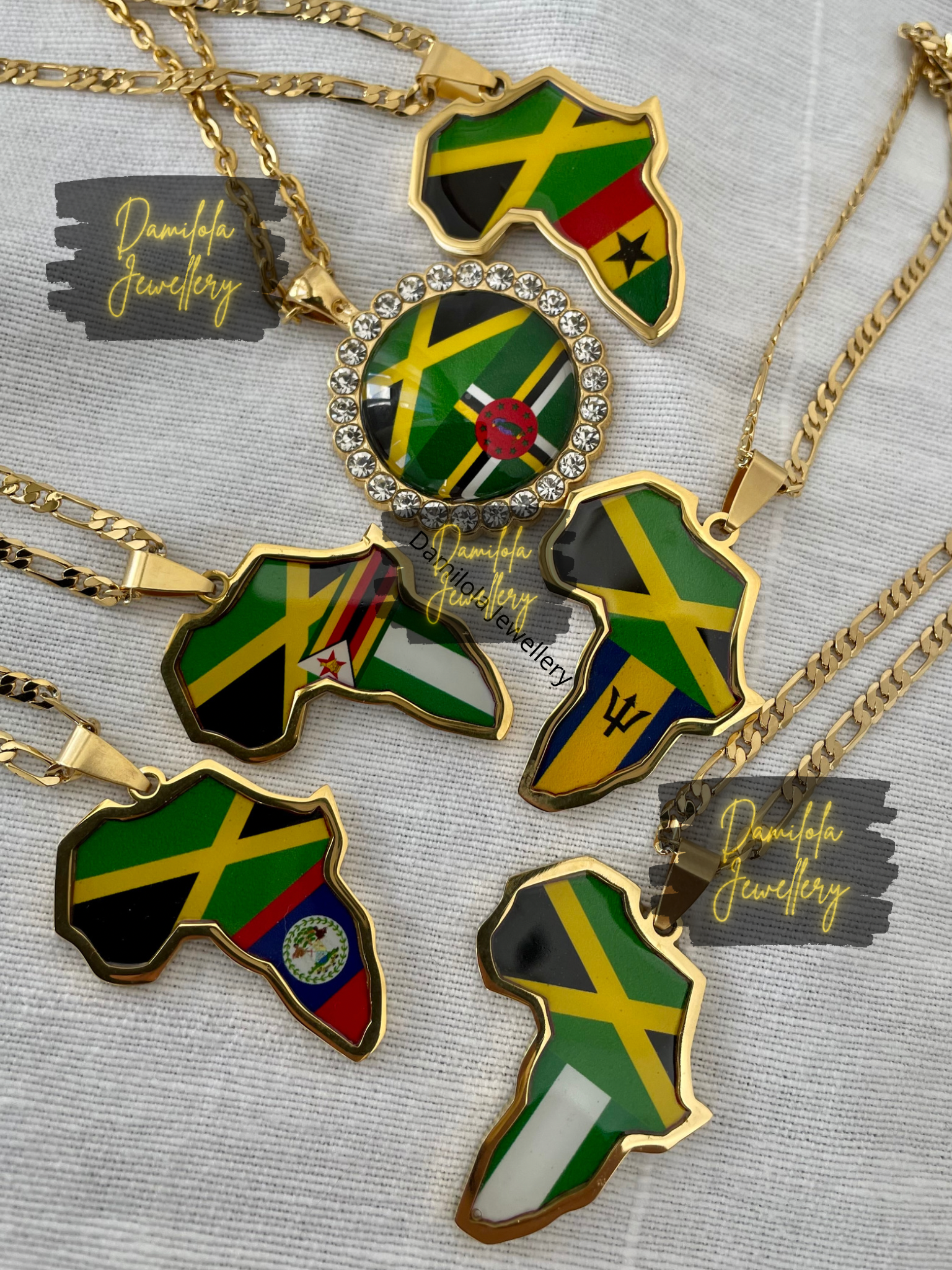 Create Your Own Personalised Flag Pendants - Different Shapes Options