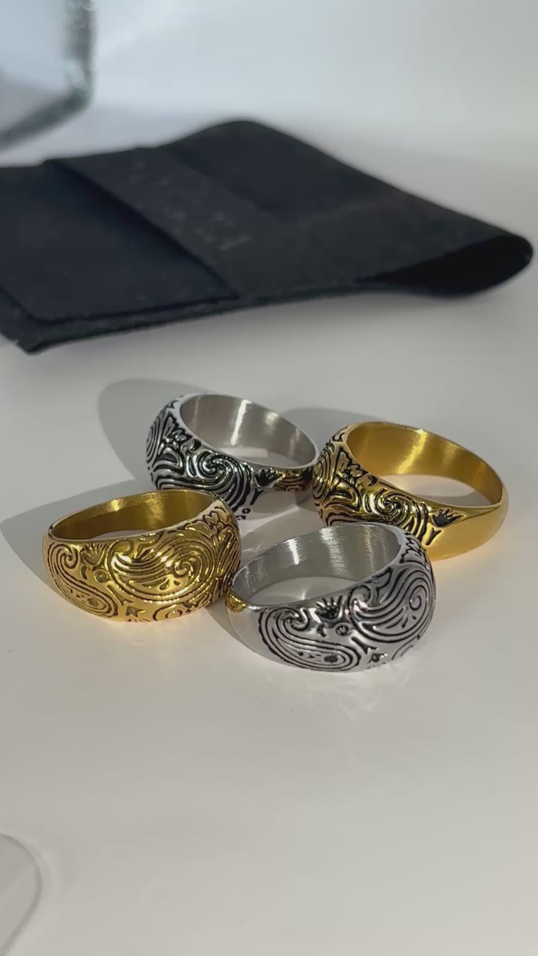 The Code ‘Noir’ Ring - Gold/Silver