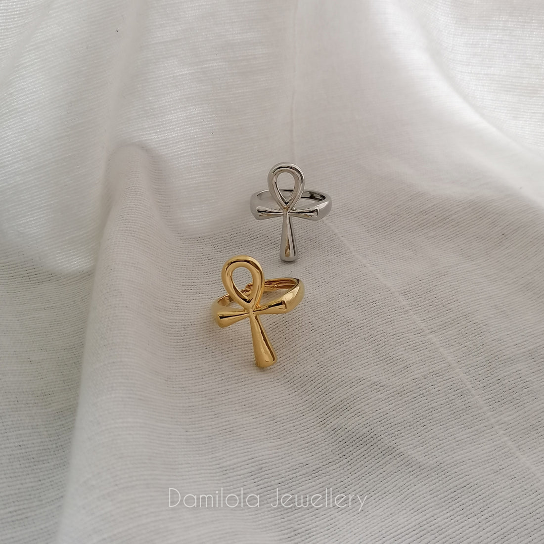 ankh ring nefertiti africa ancient egypt gold silver jewellery