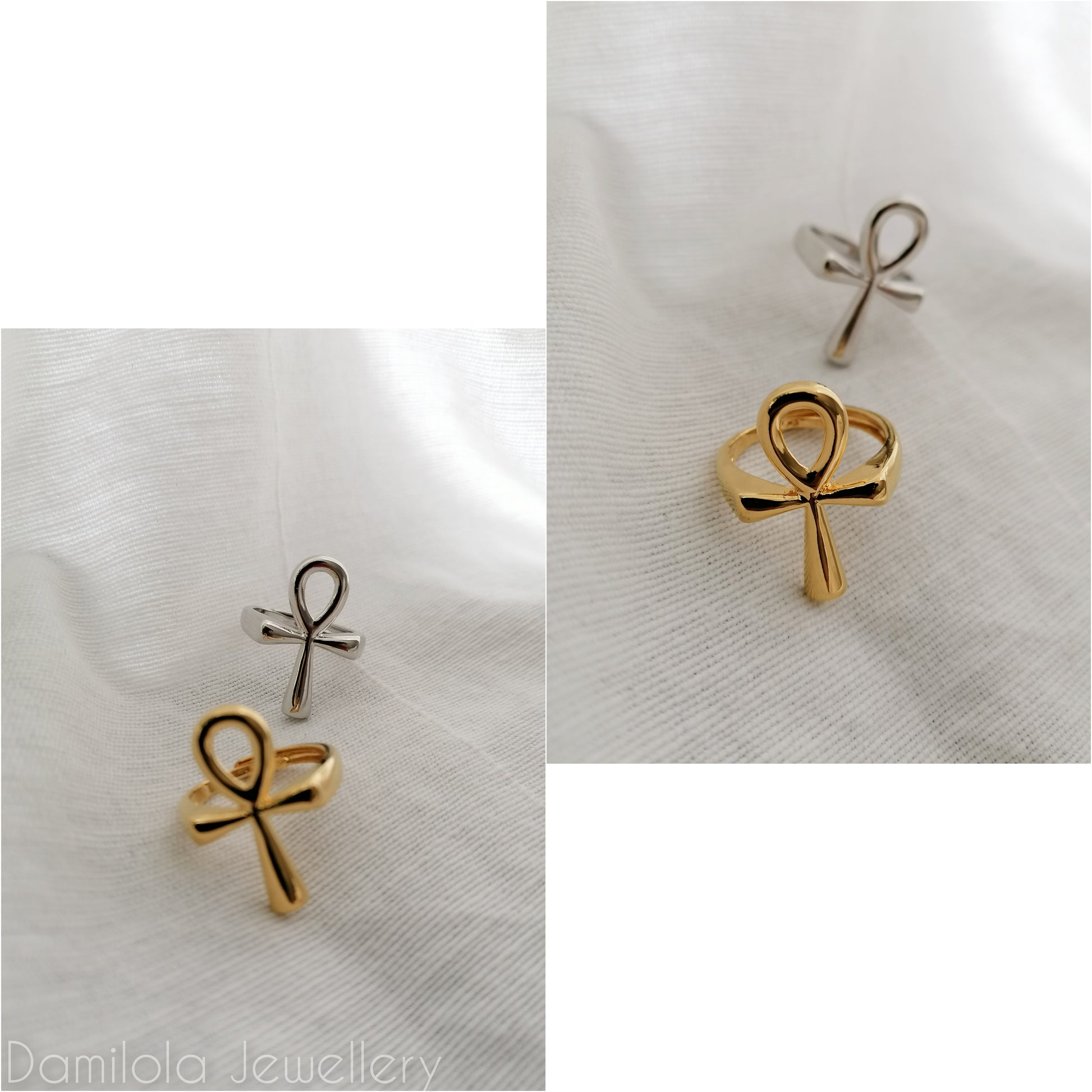 ankh ring gold silver jewellery