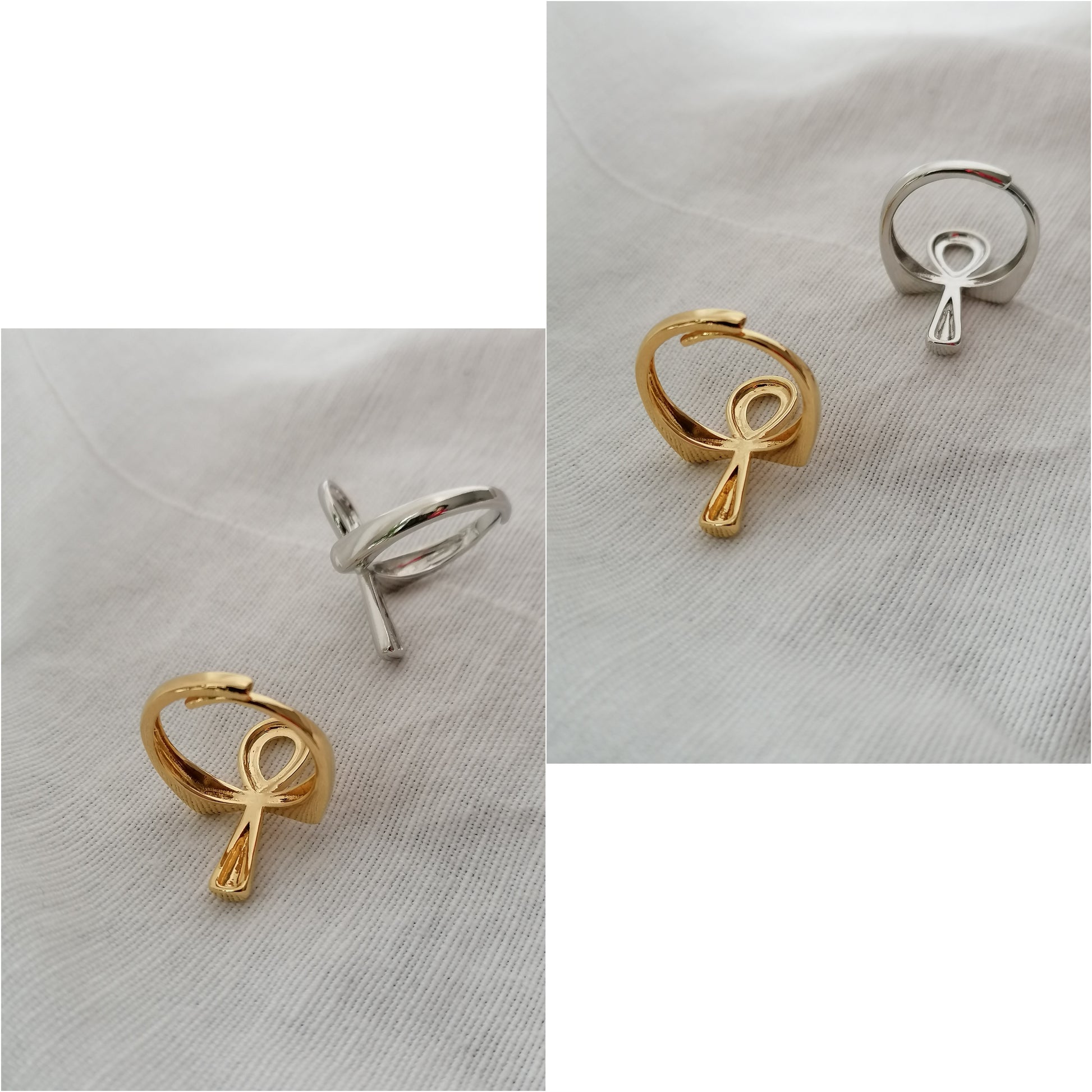 ankh ring gold silver jewellery