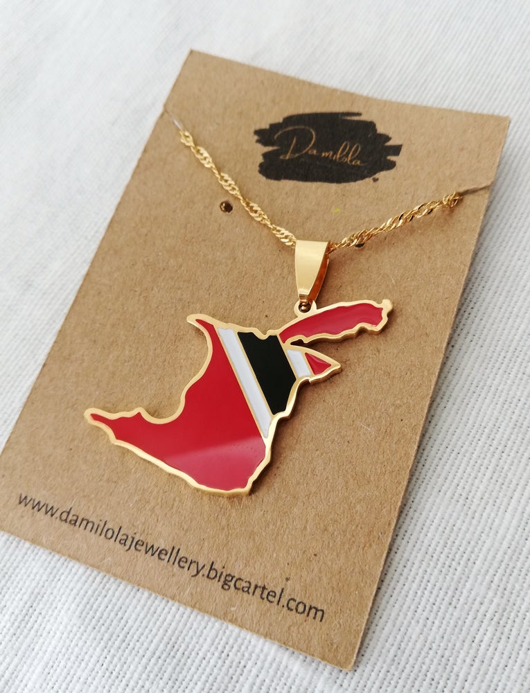 haiti necklace flag