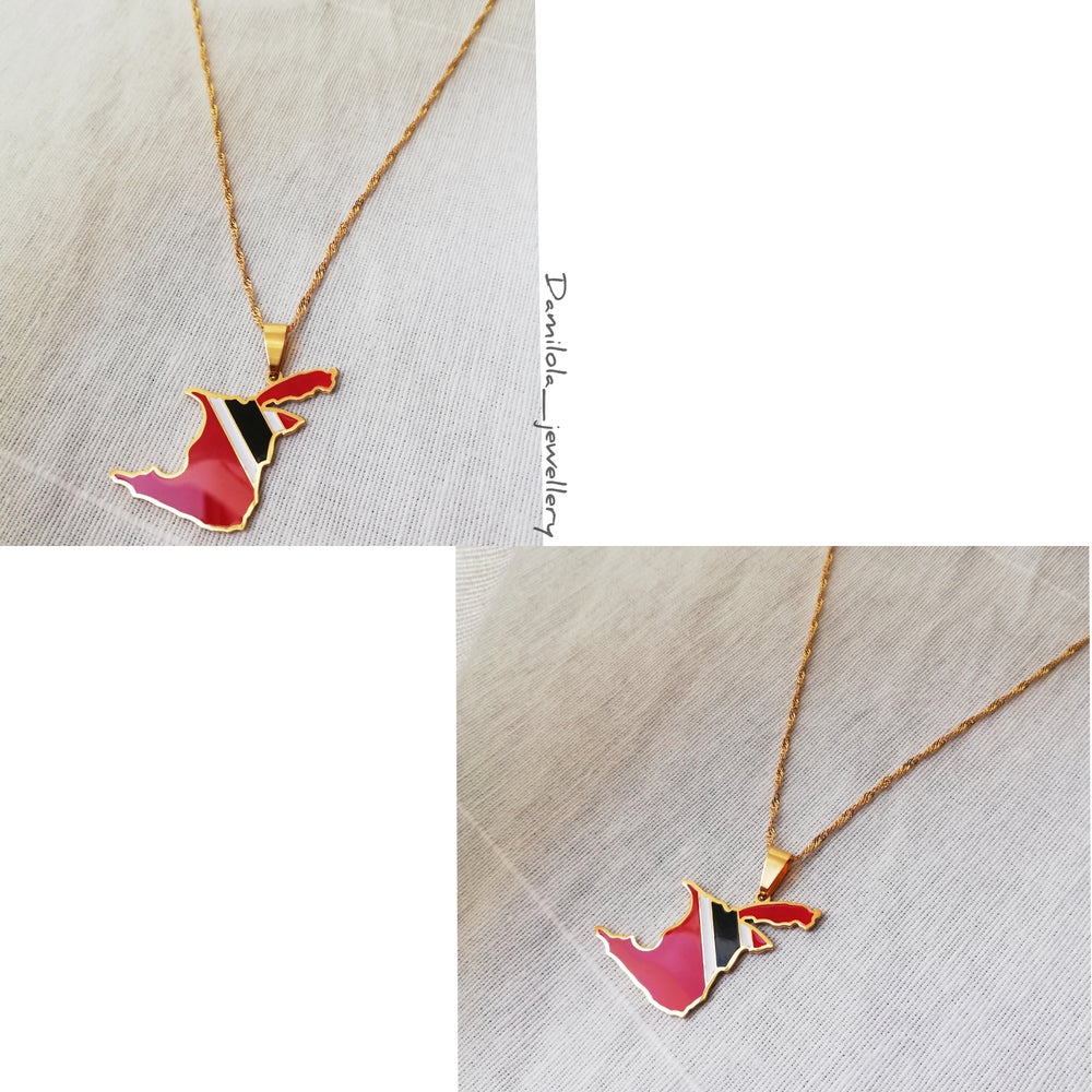 haiti necklace flag