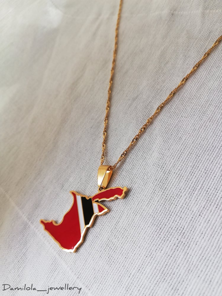 haiti necklace flag