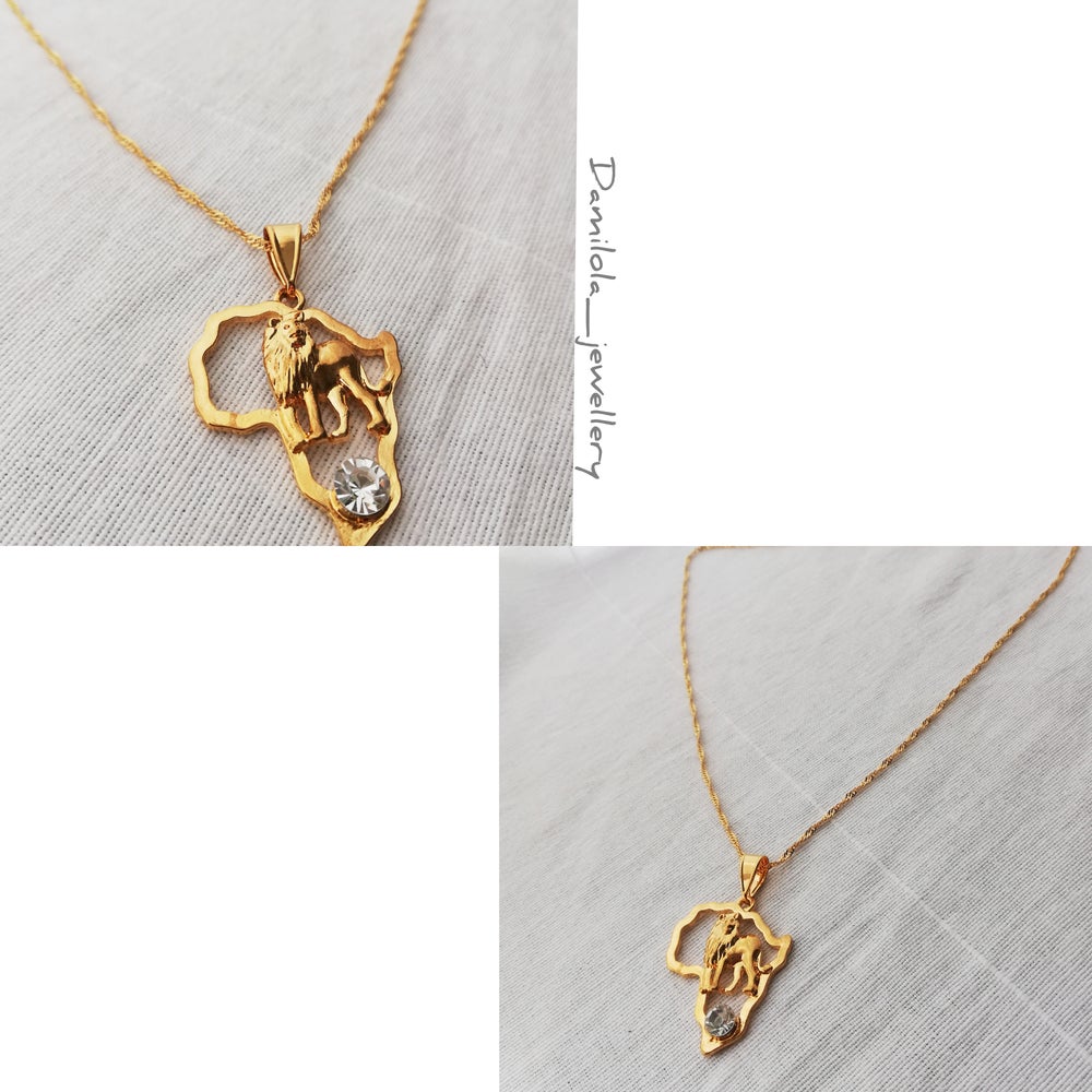 africa lion pendant necklase 