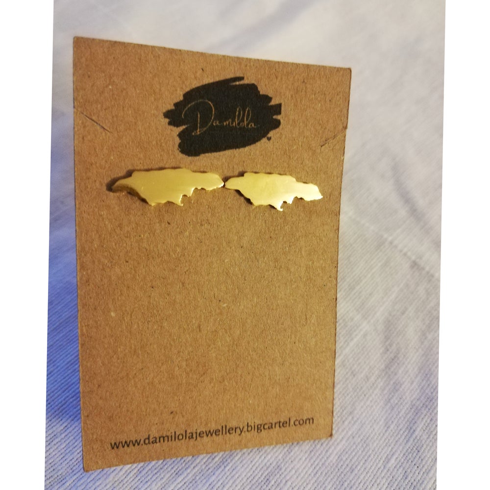 jamaica earrings map outline