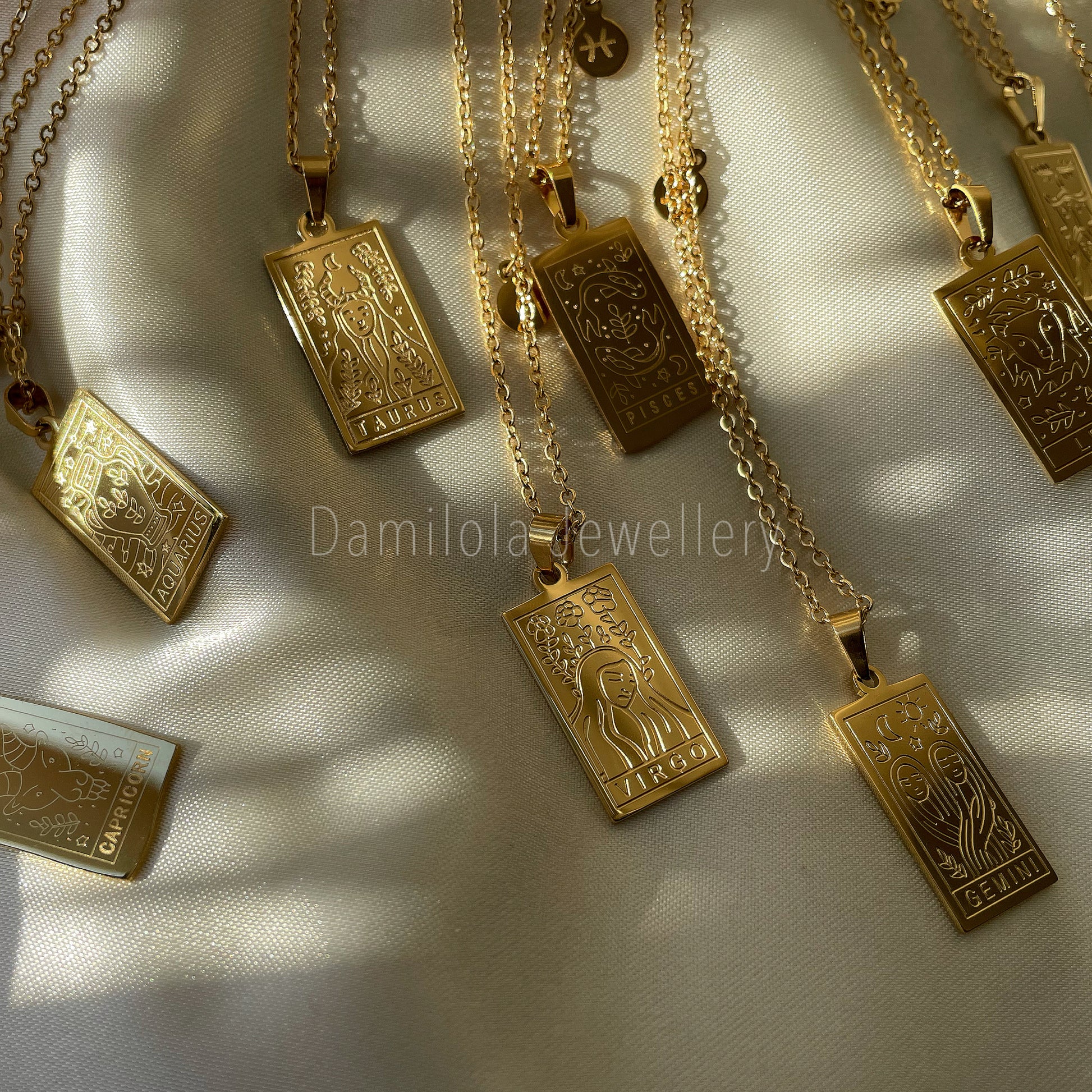 zodiac star sign necklace necklase