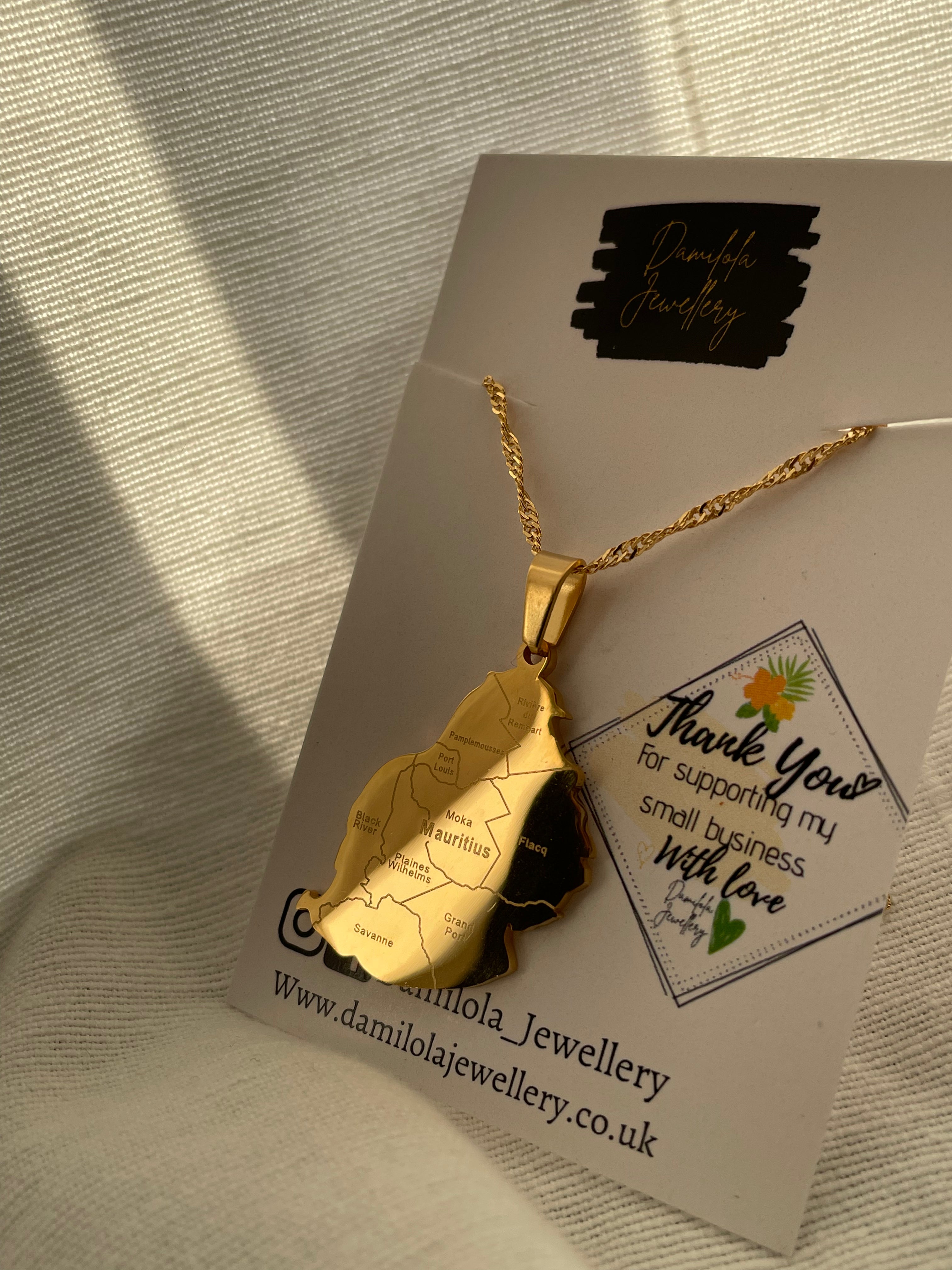 Mauritius Flag Necklace 🇲🇺 2 Styles