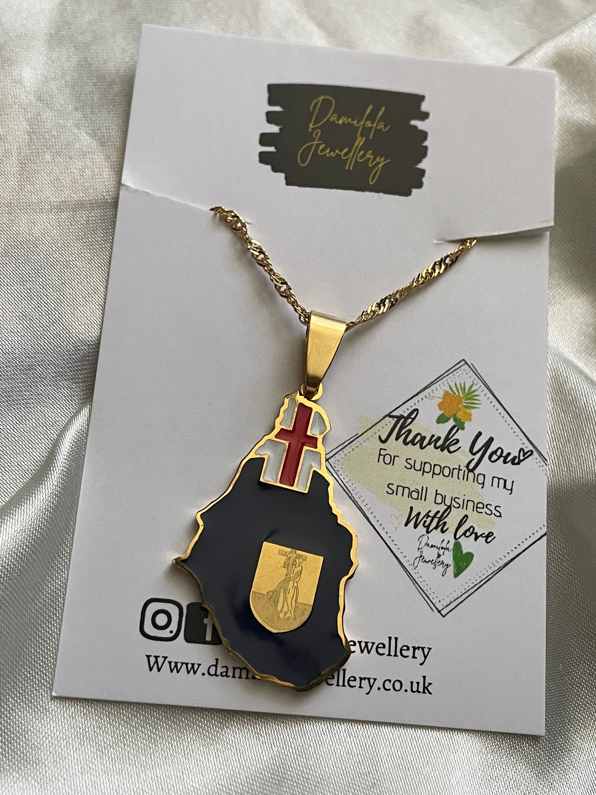 Montserrat flag necklace