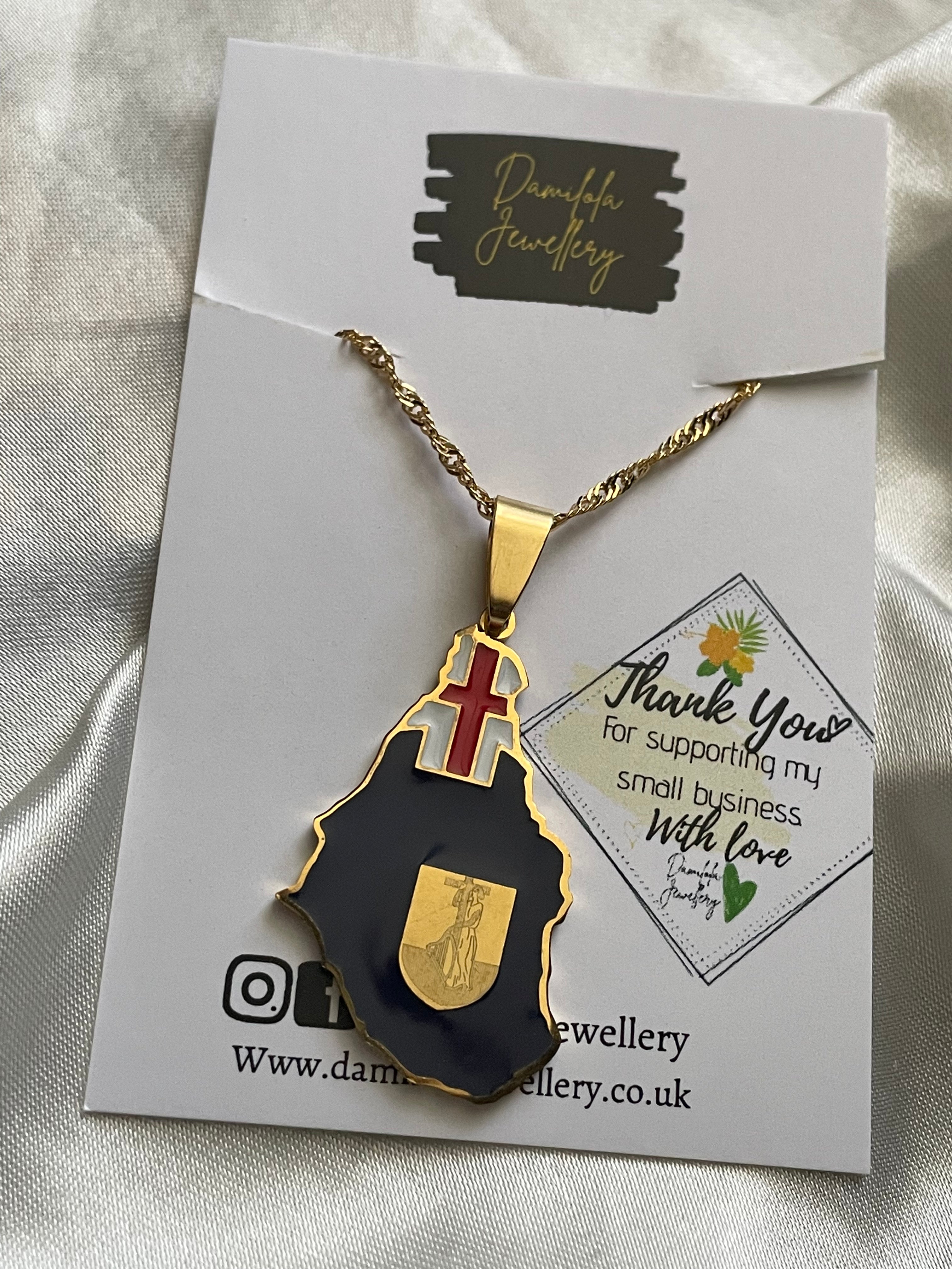 Montserrat flag necklace