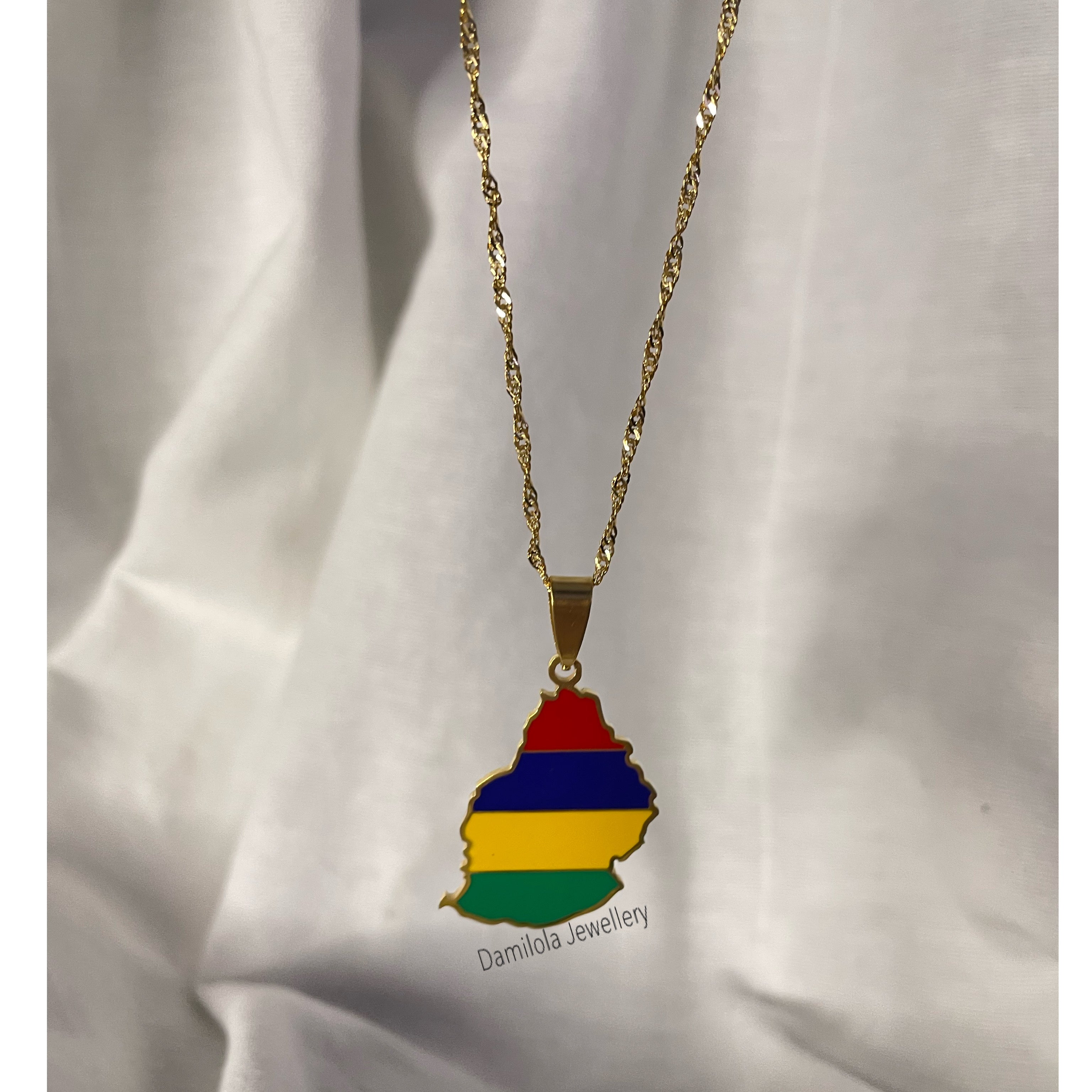 Mauritius Flag Necklace 🇲🇺 2 Styles