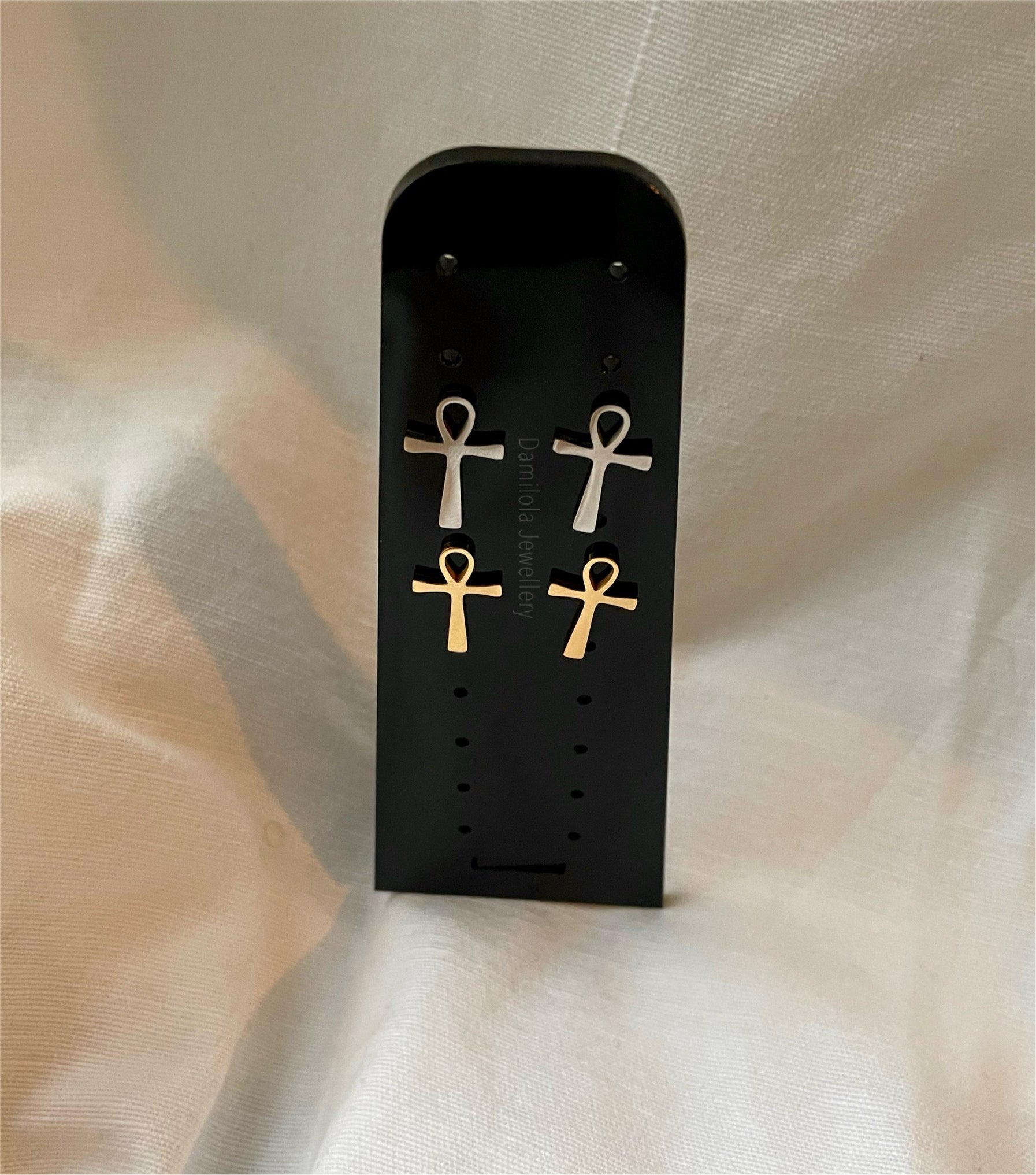 Ankh Studs - Gold/Silver