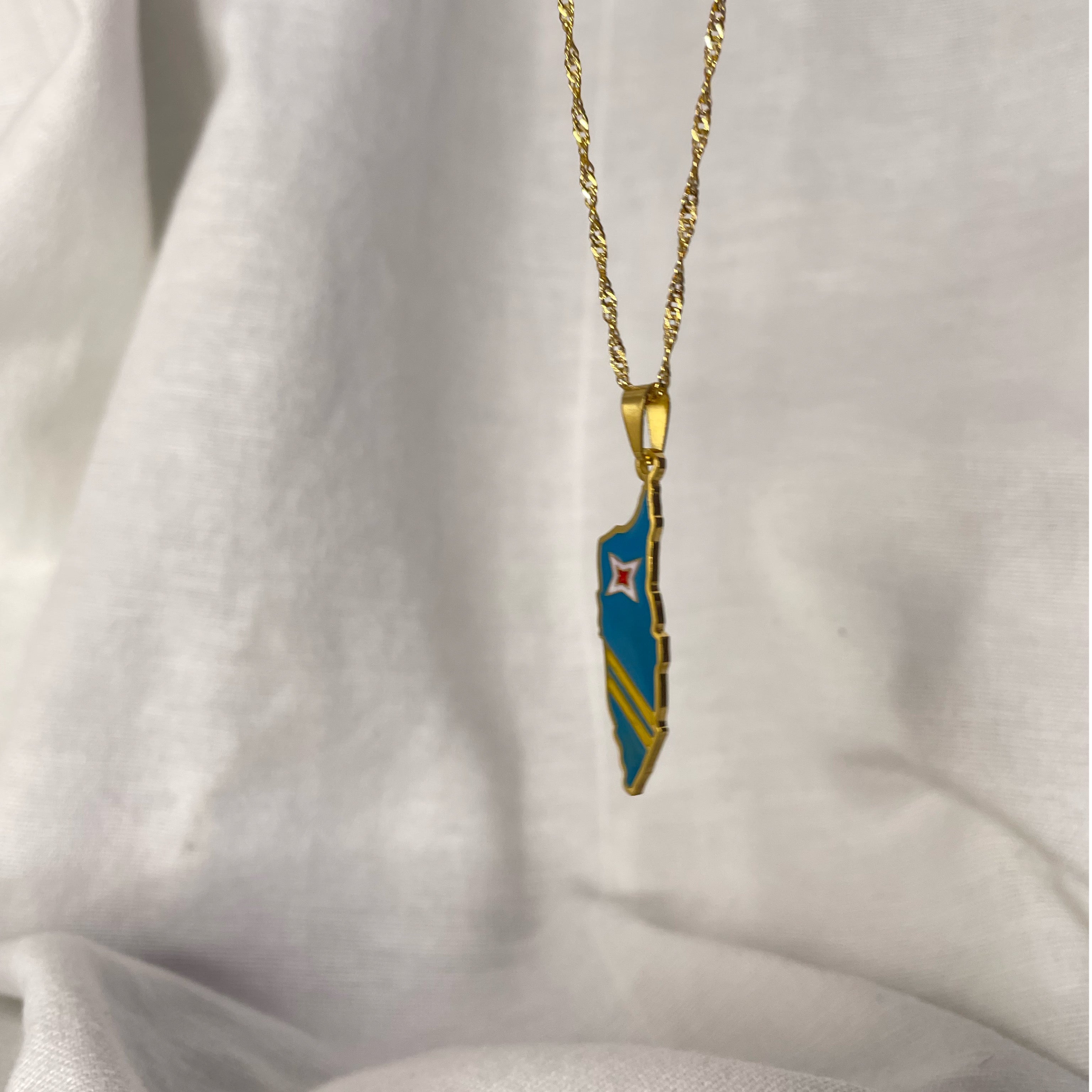 Aruba Flag Necklace 🇦🇼