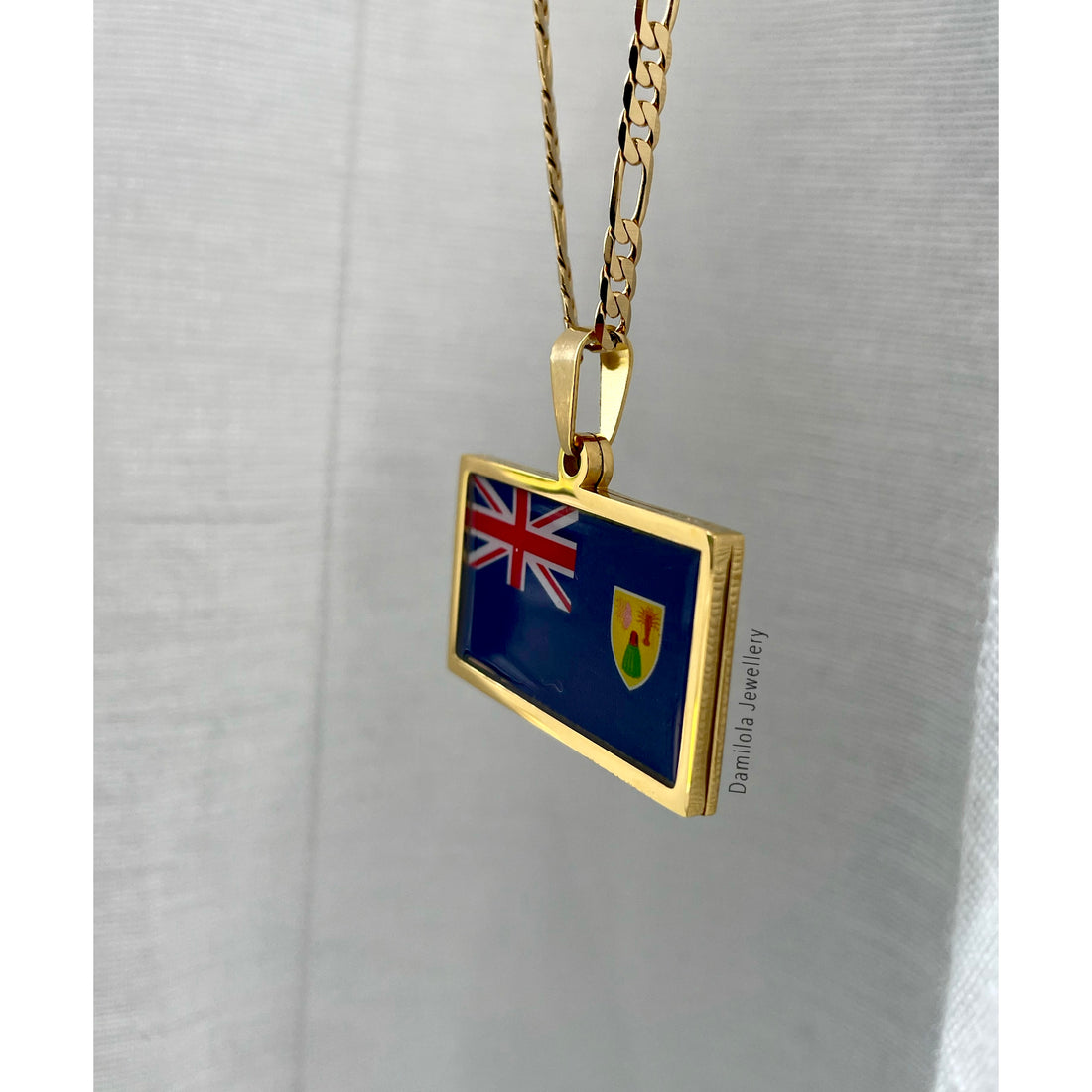 Turks and Caicos Flag Necklace 🇹🇨