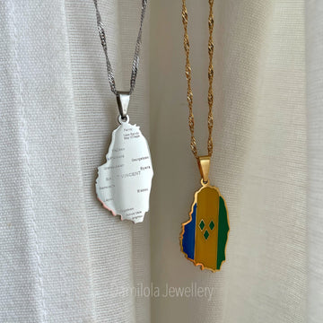 st vincent flag necklase pendant