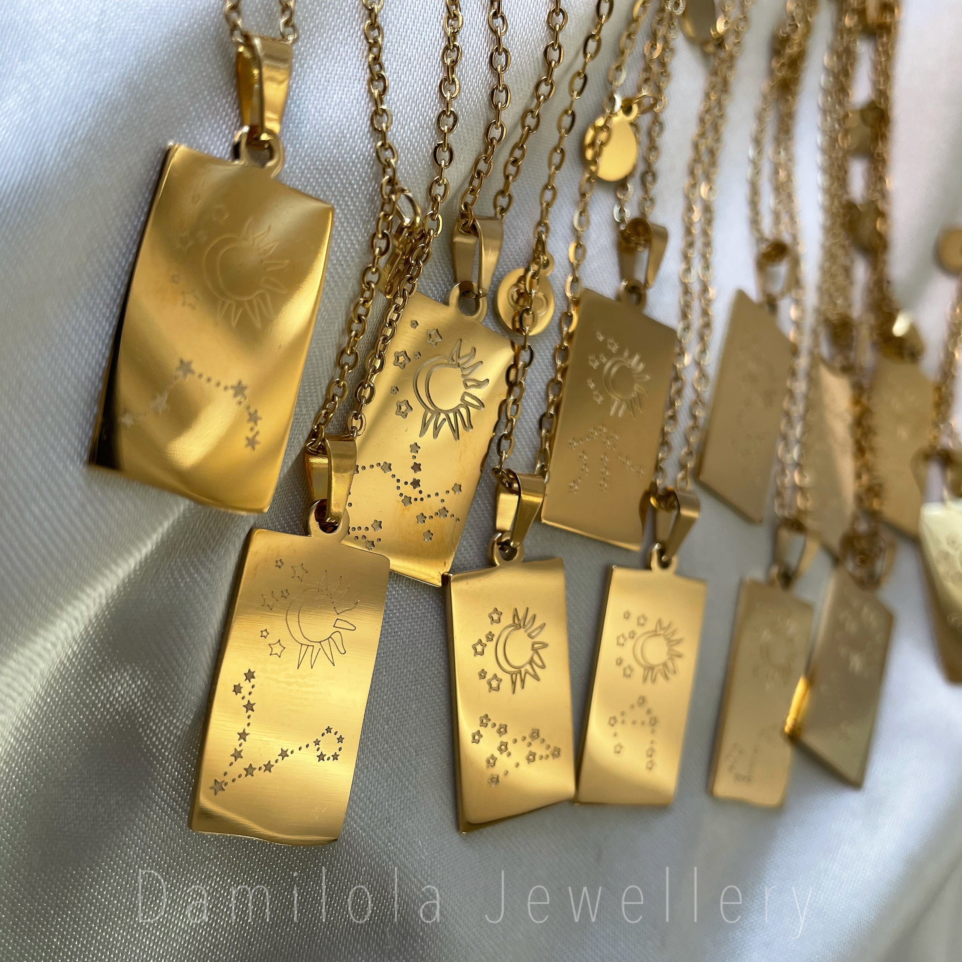 zodiac star sign necklace necklase