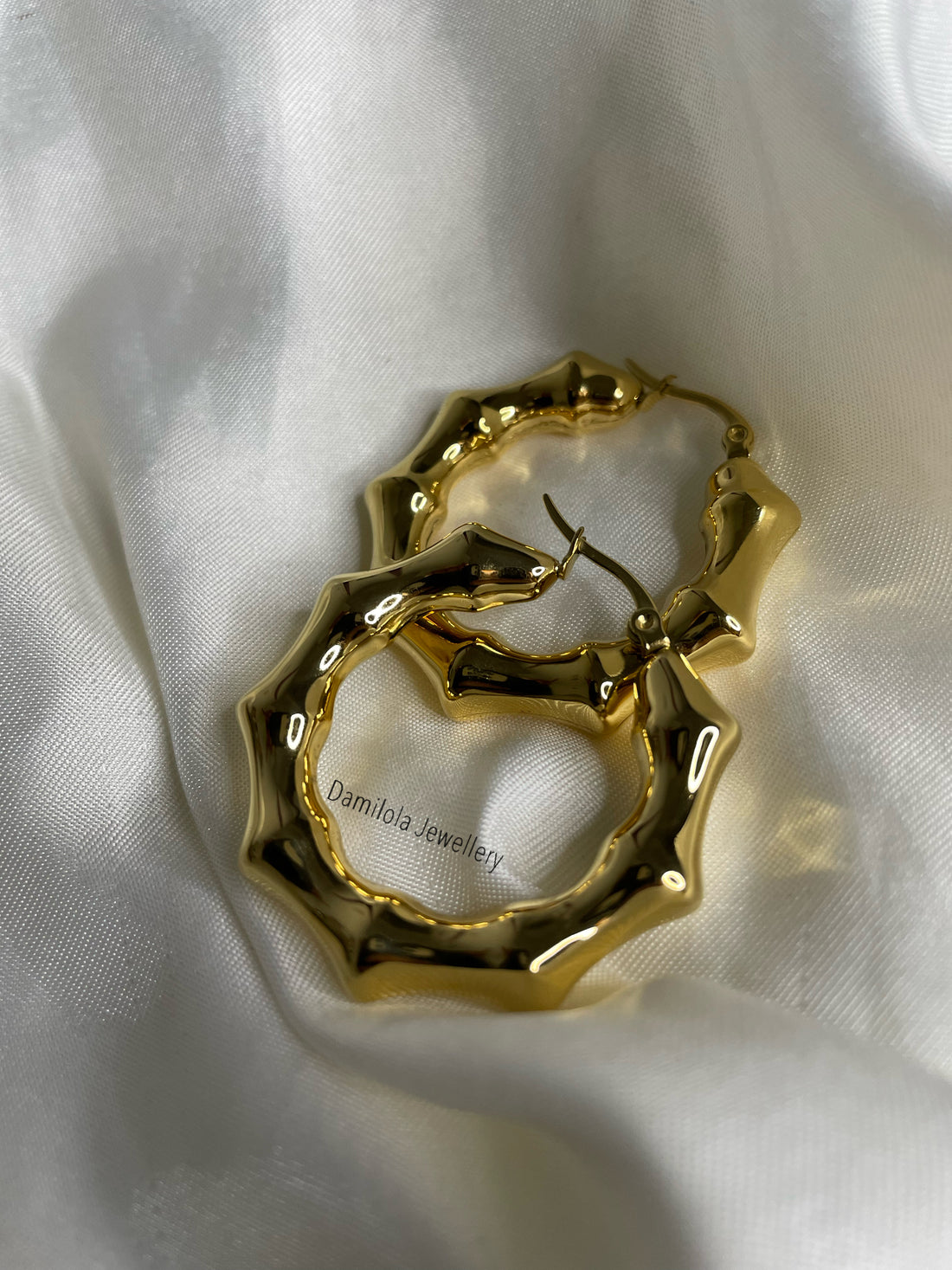 ‘Aaliyah’ Chunky Bamboo Hoops - Gold/Silver
