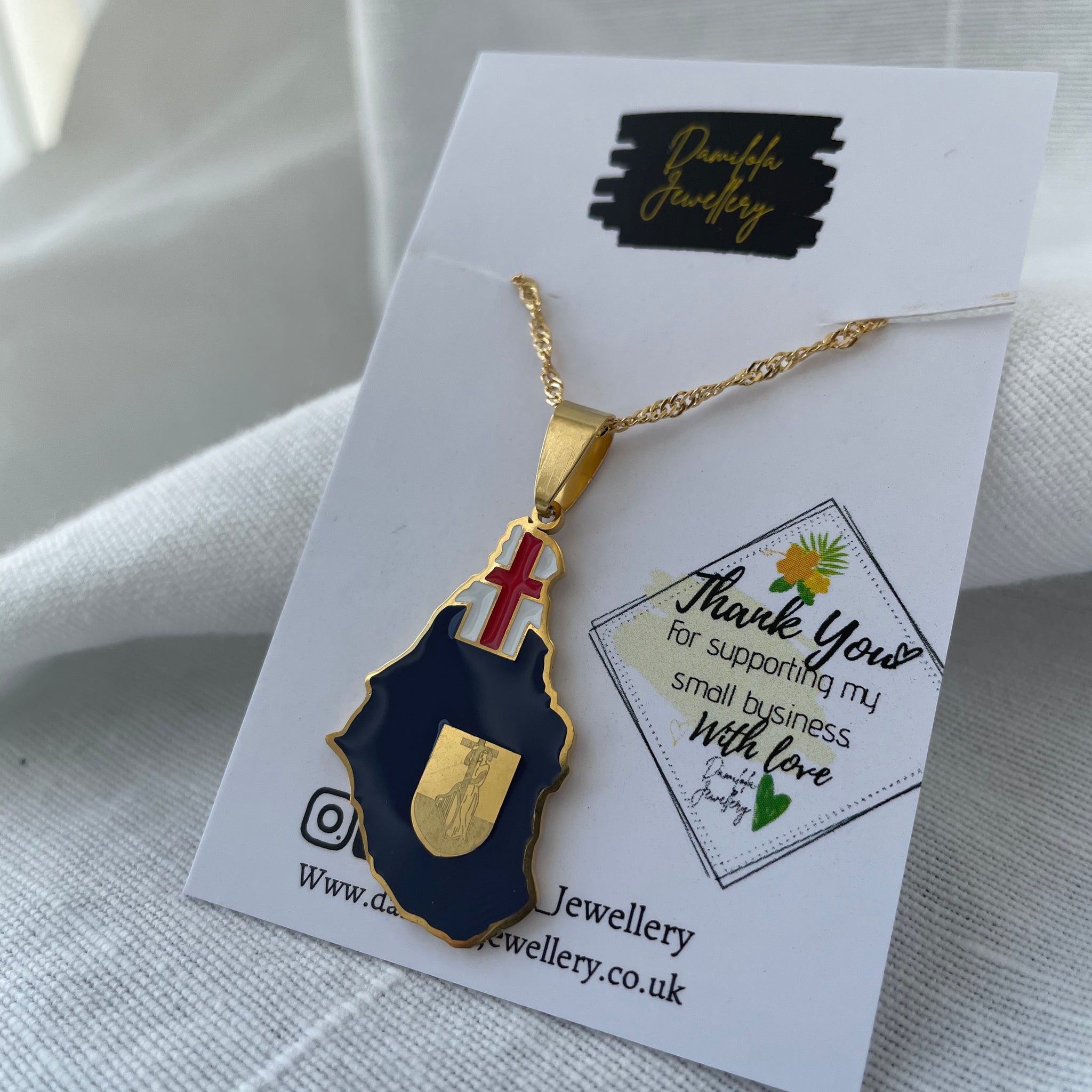 Montserrat flag necklace 