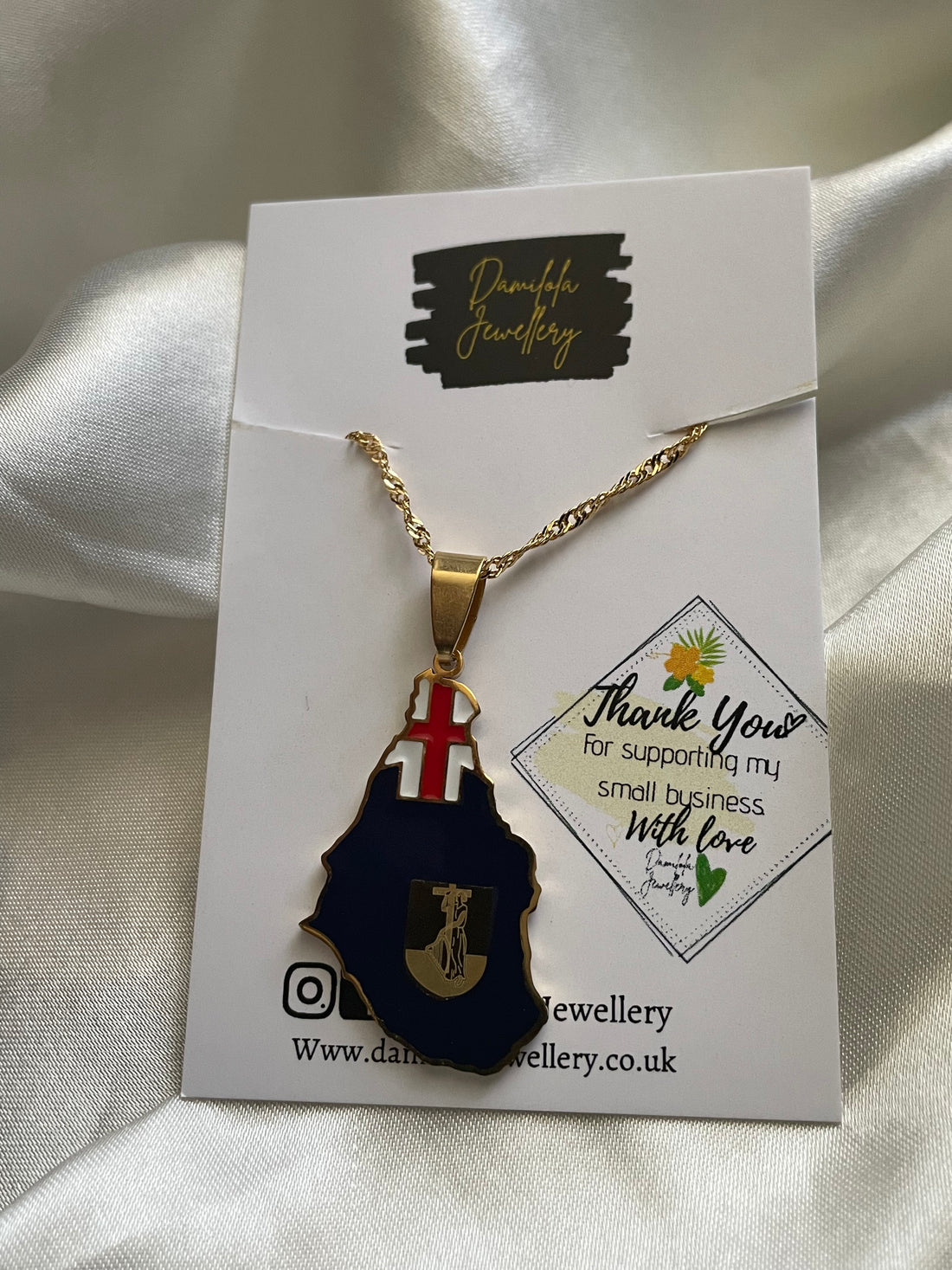 Montserrat flag necklace 