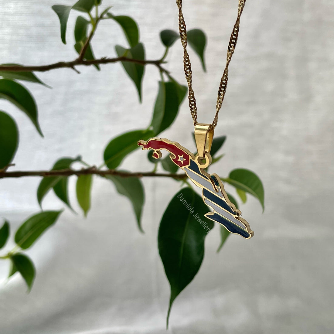Cuba Flag Necklace 🇨🇺