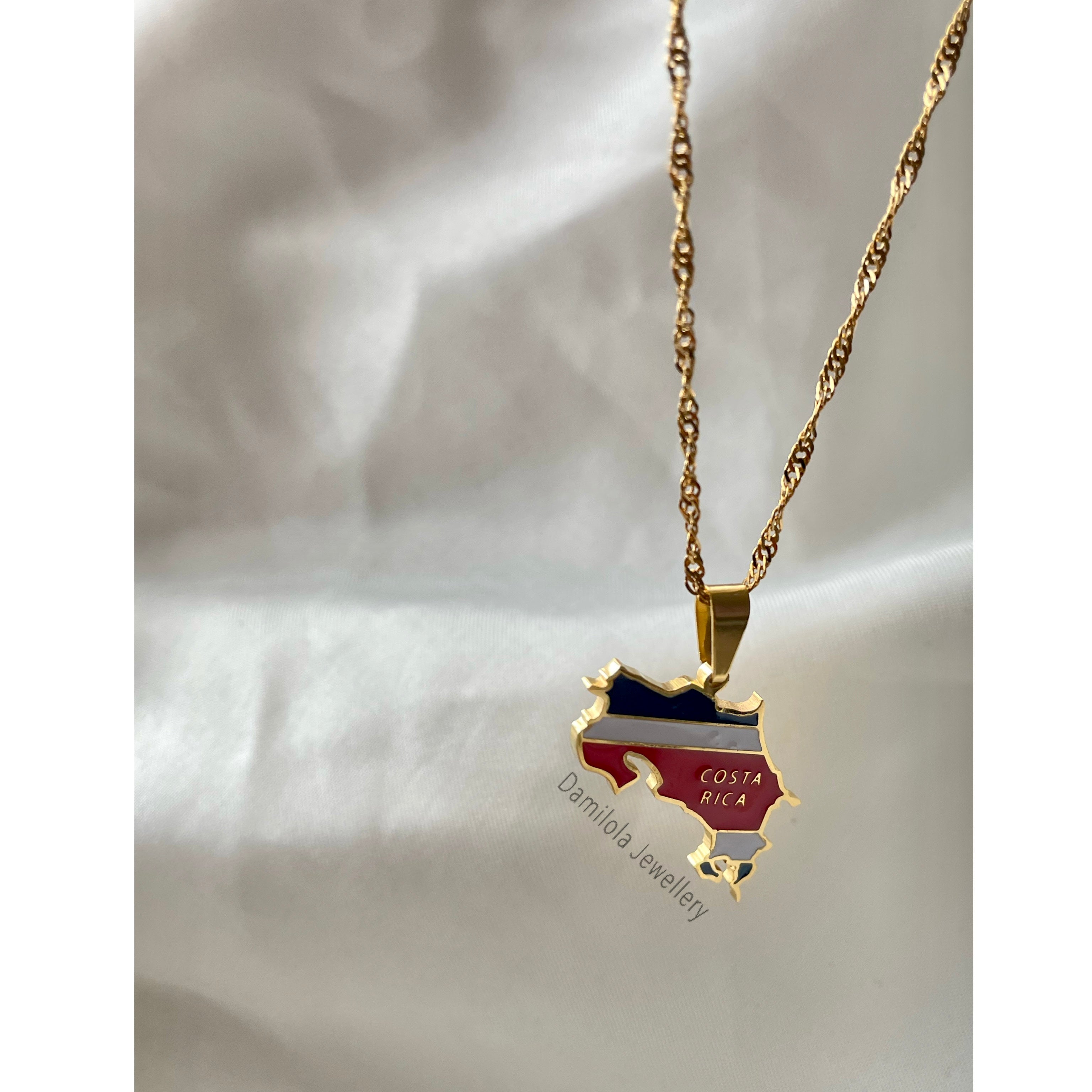 Costa Rica Flag Necklace🇨🇷