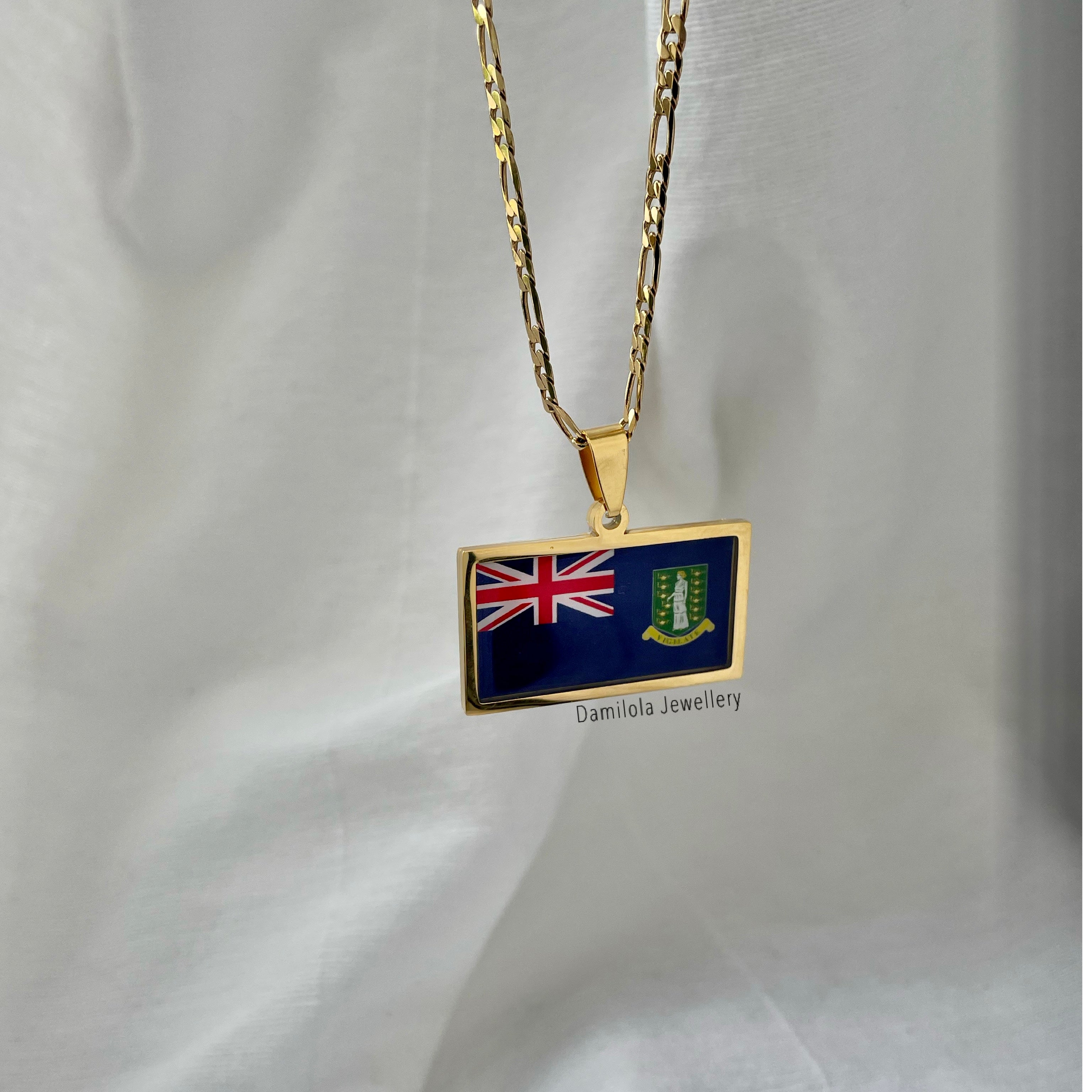 British Virgin Islands Flag Necklace 🇻🇬