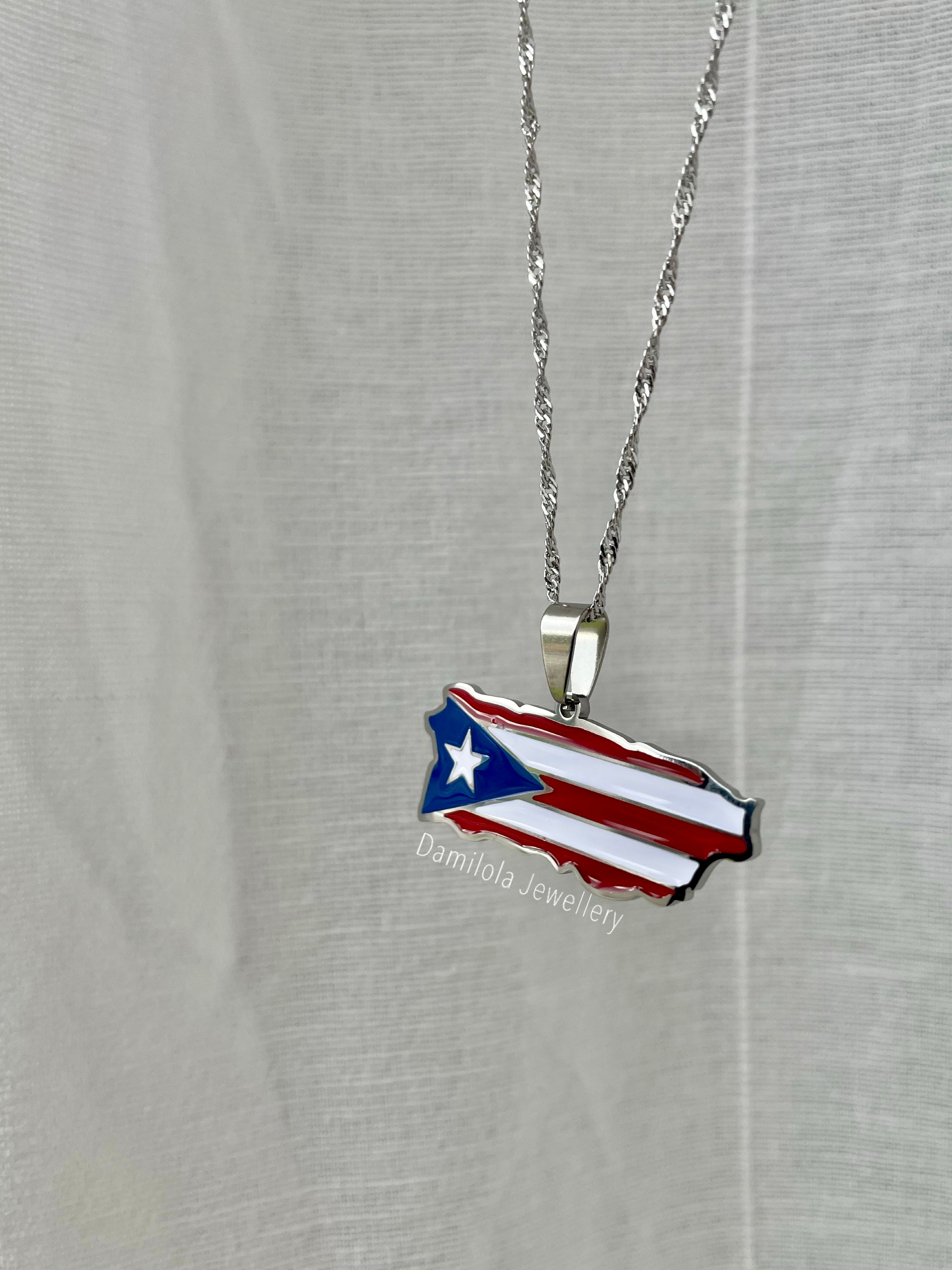 Puerto Rico Flag Necklace 🇵🇷 (3 Styles)