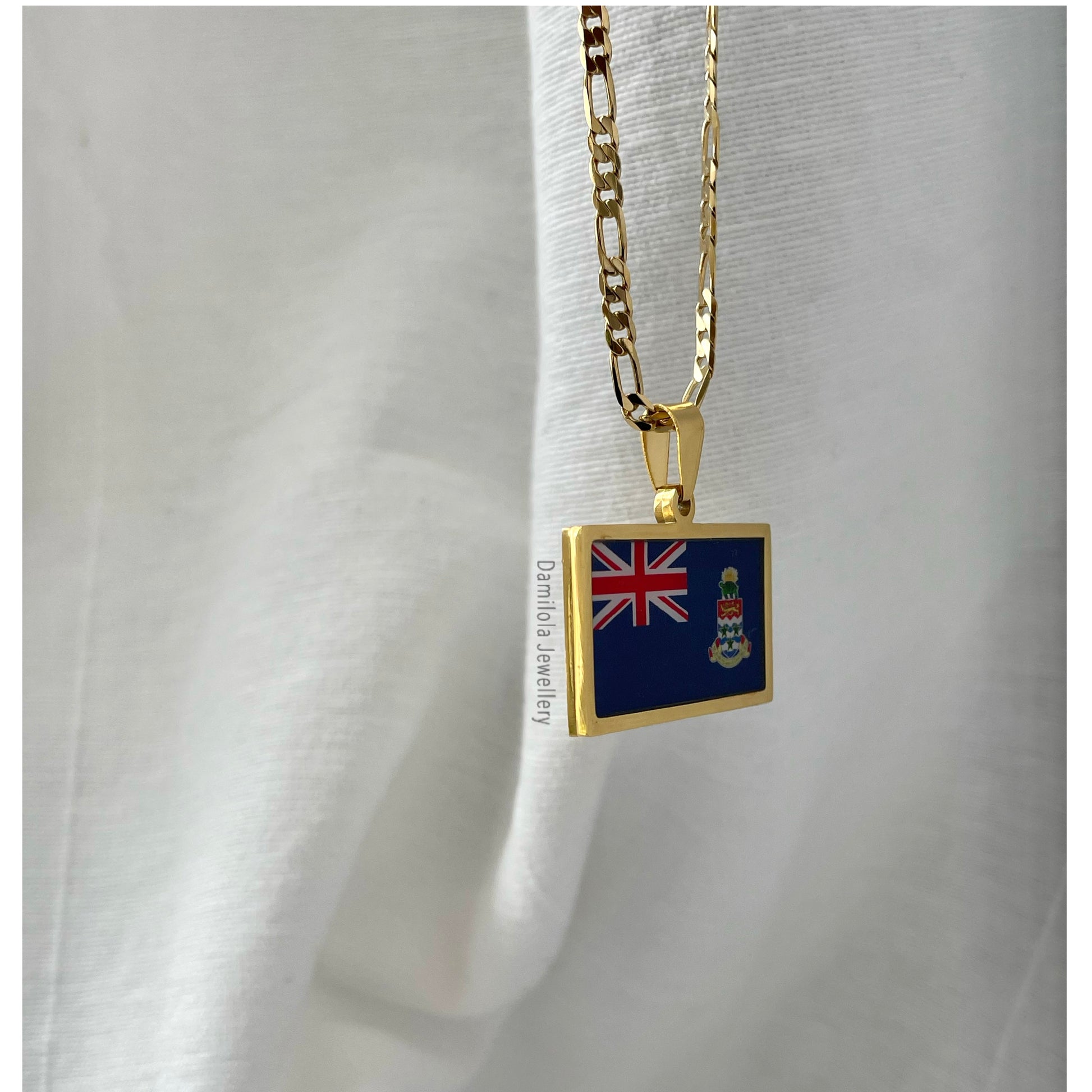 Cayman Islands Flag Necklace 🇰🇾