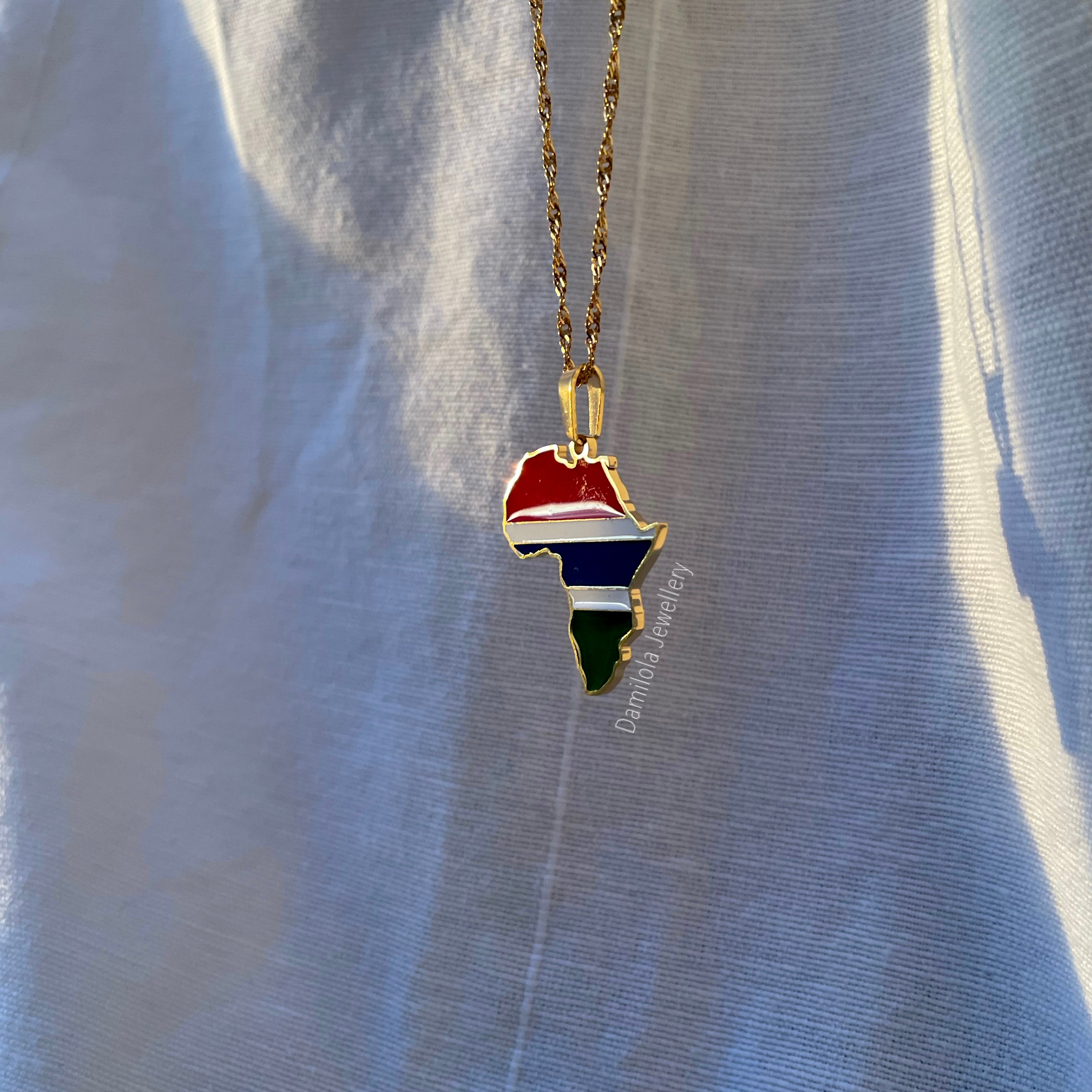 Gambia Flag Necklace🇬🇲