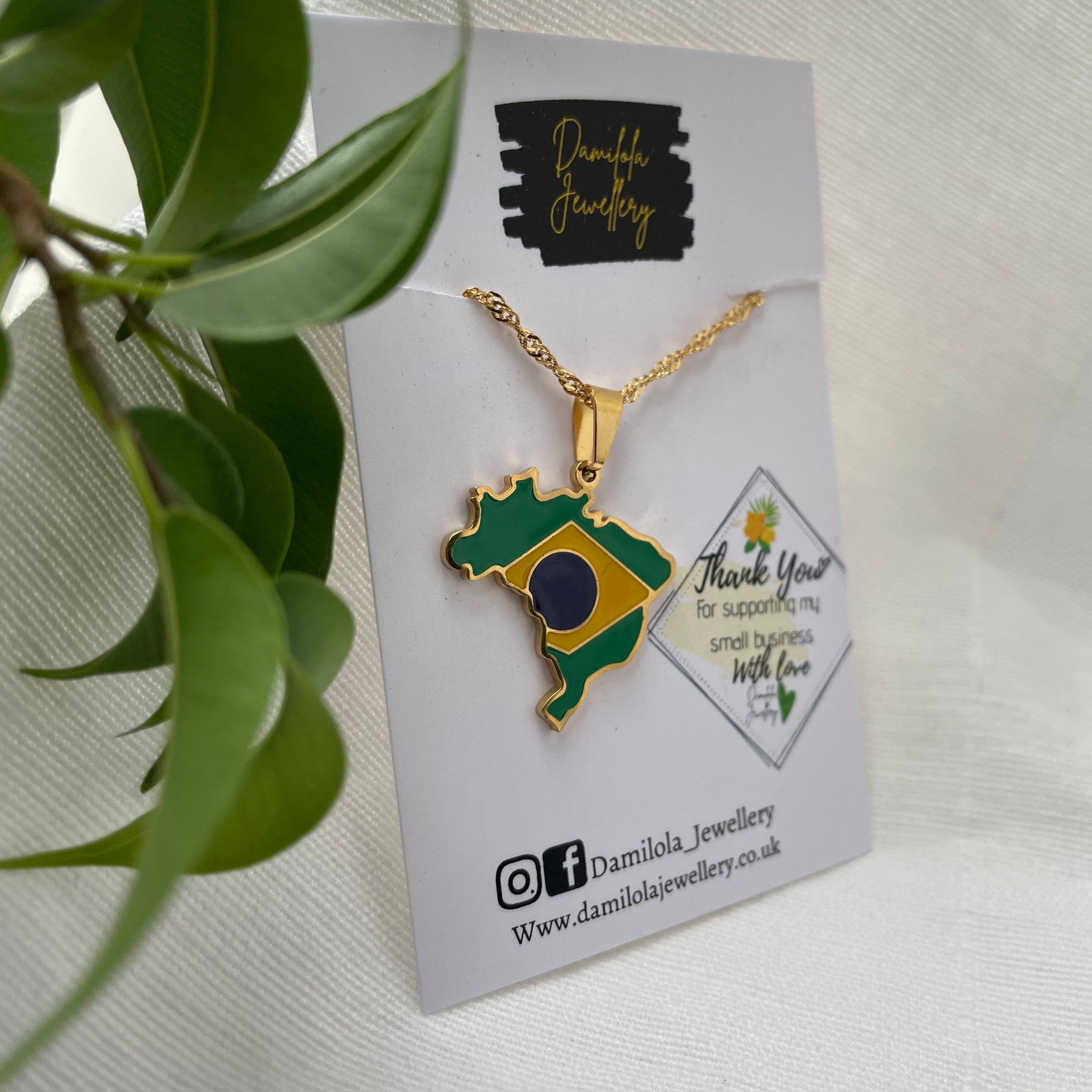 Brazil Flag Necklace 🇧🇷