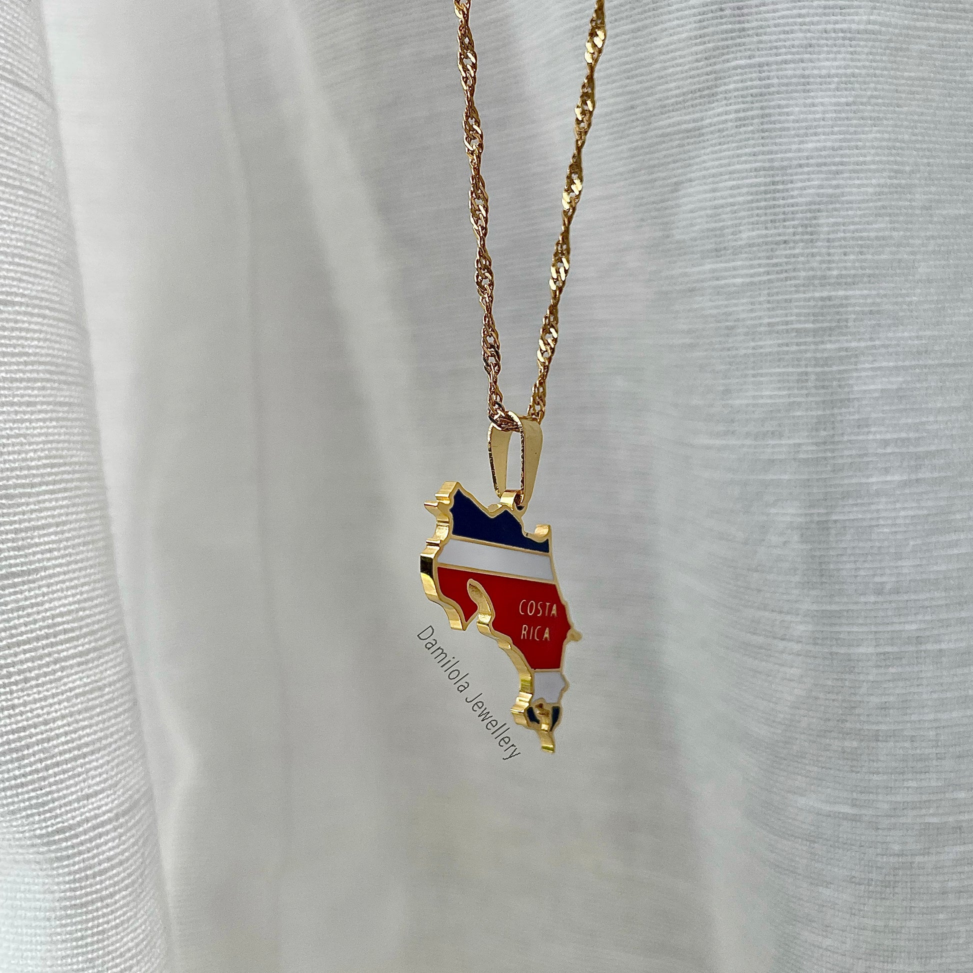 Costa Rica Flag Necklace🇨🇷