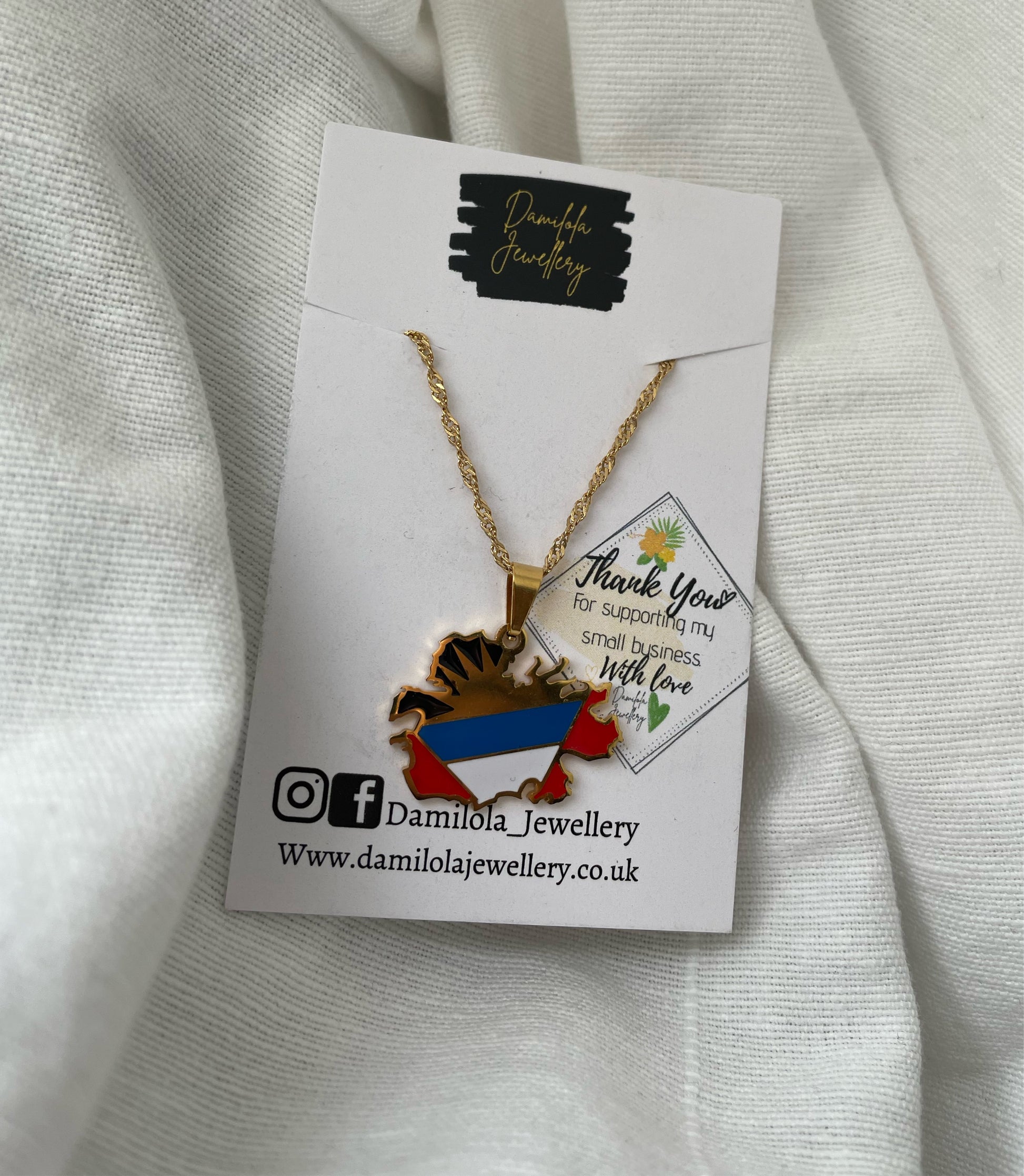 Antigua and Barbuda Flag Necklace🇦🇬