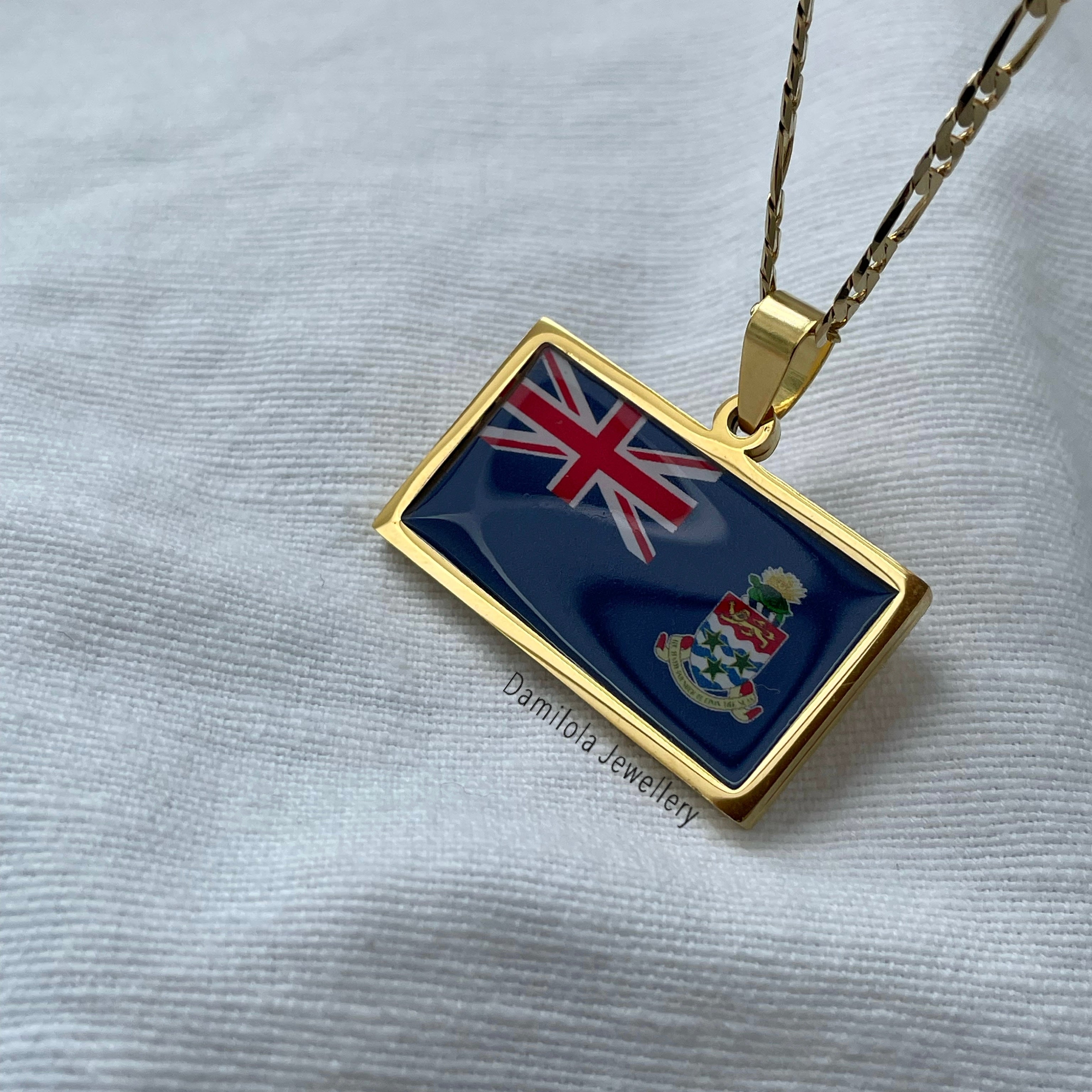 Cayman Islands Flag Necklace 🇰🇾