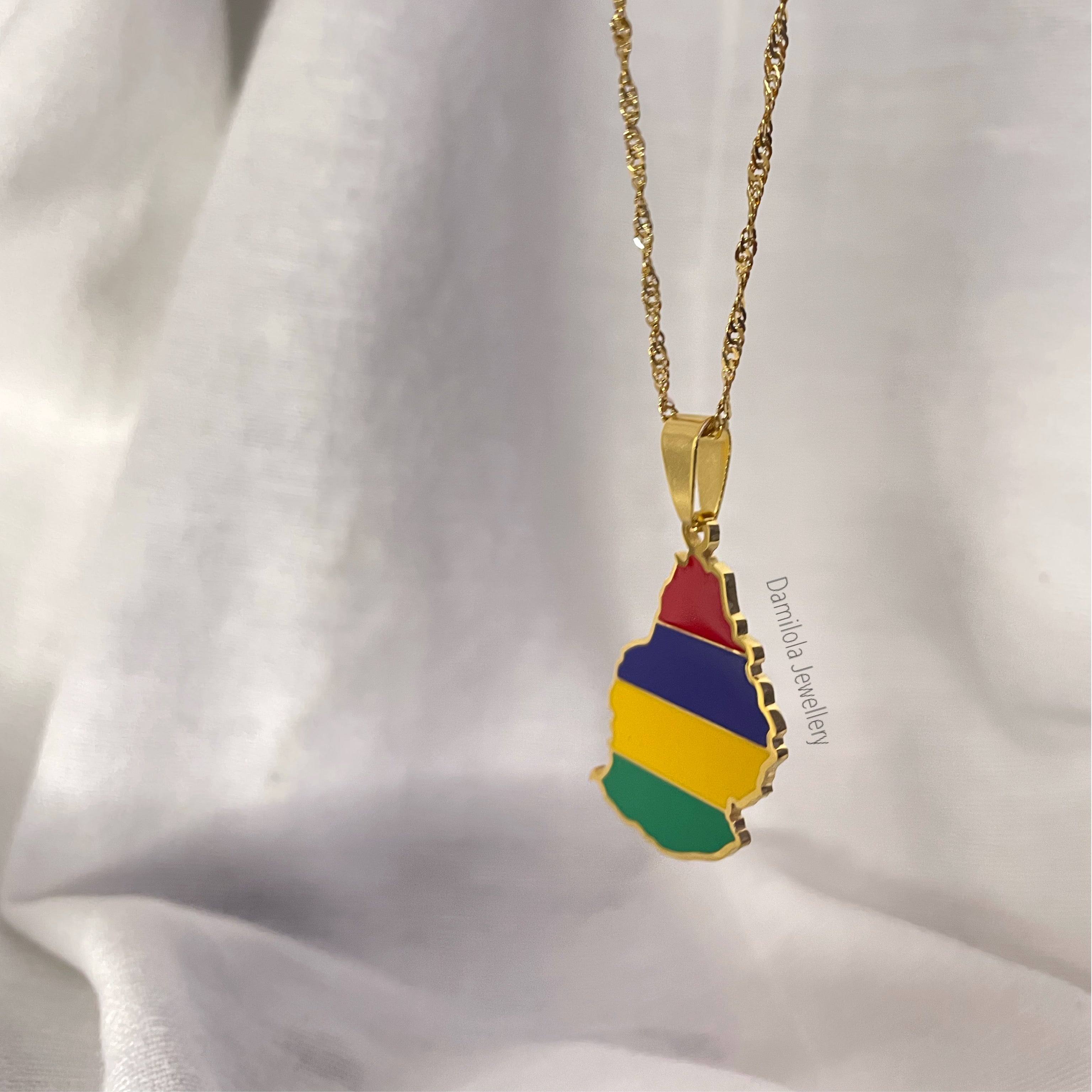 Mauritius Flag Necklace 🇲🇺 2 Styles