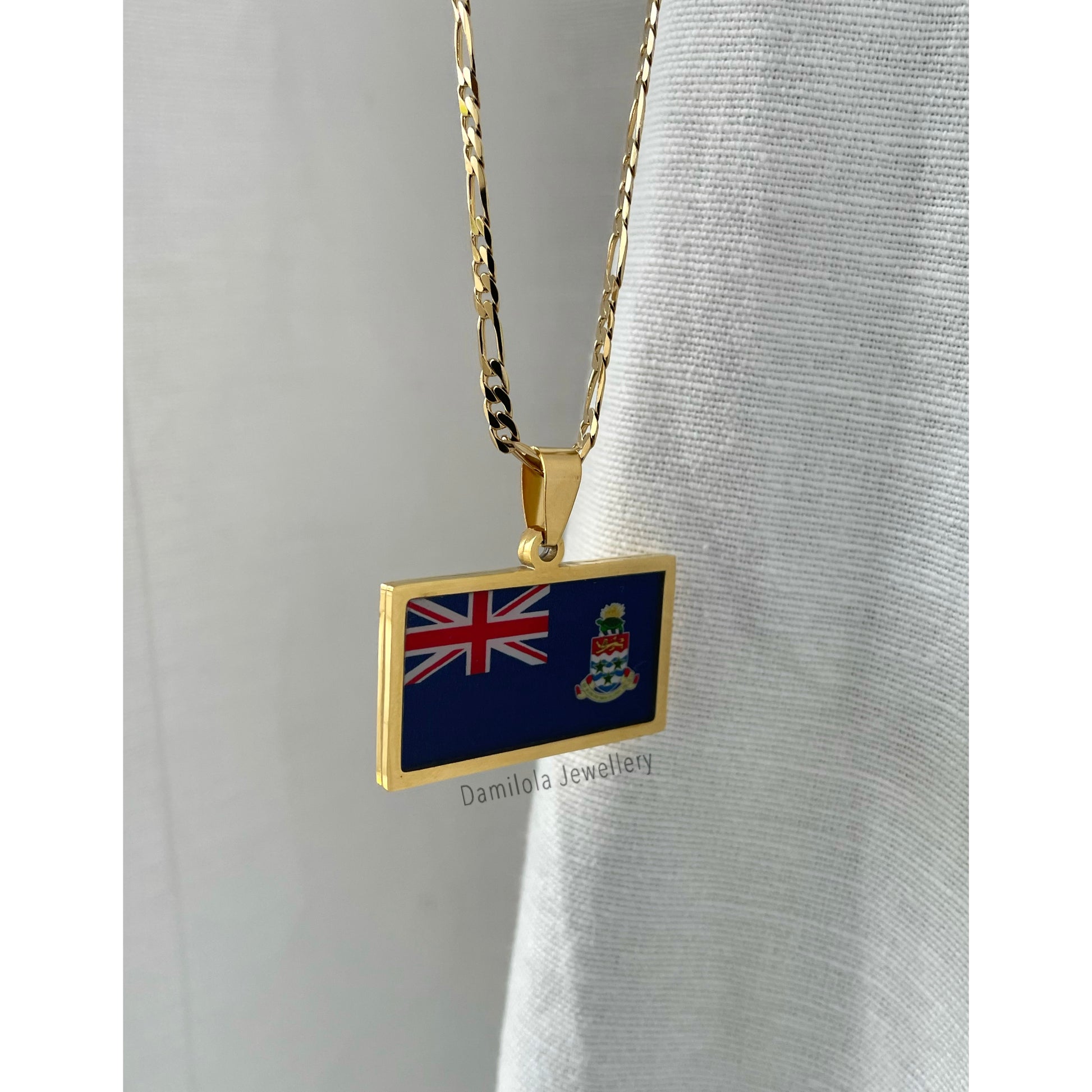 Cayman Islands Flag Necklace 🇰🇾