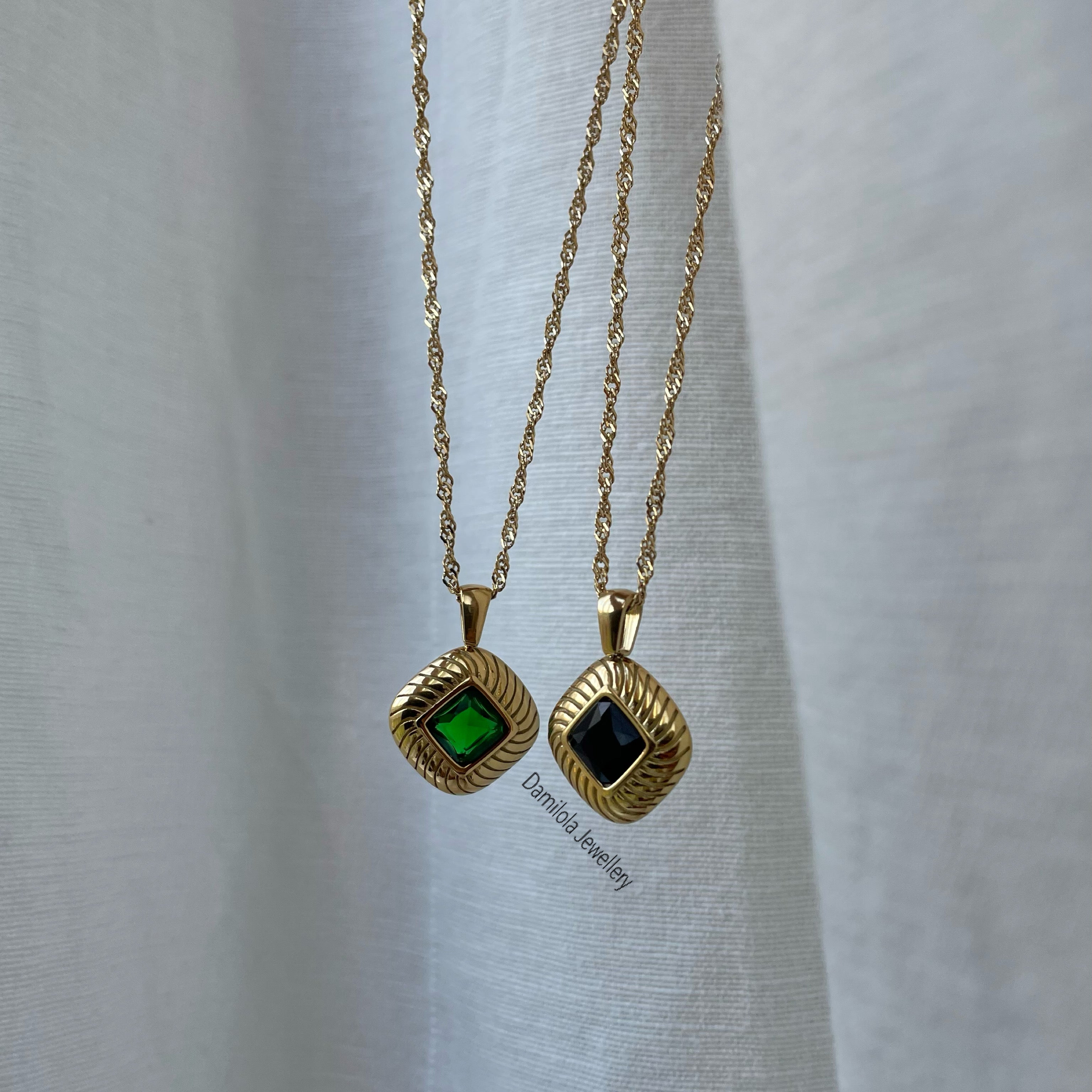 Aja ‘Emerald’ Pendant Necklace