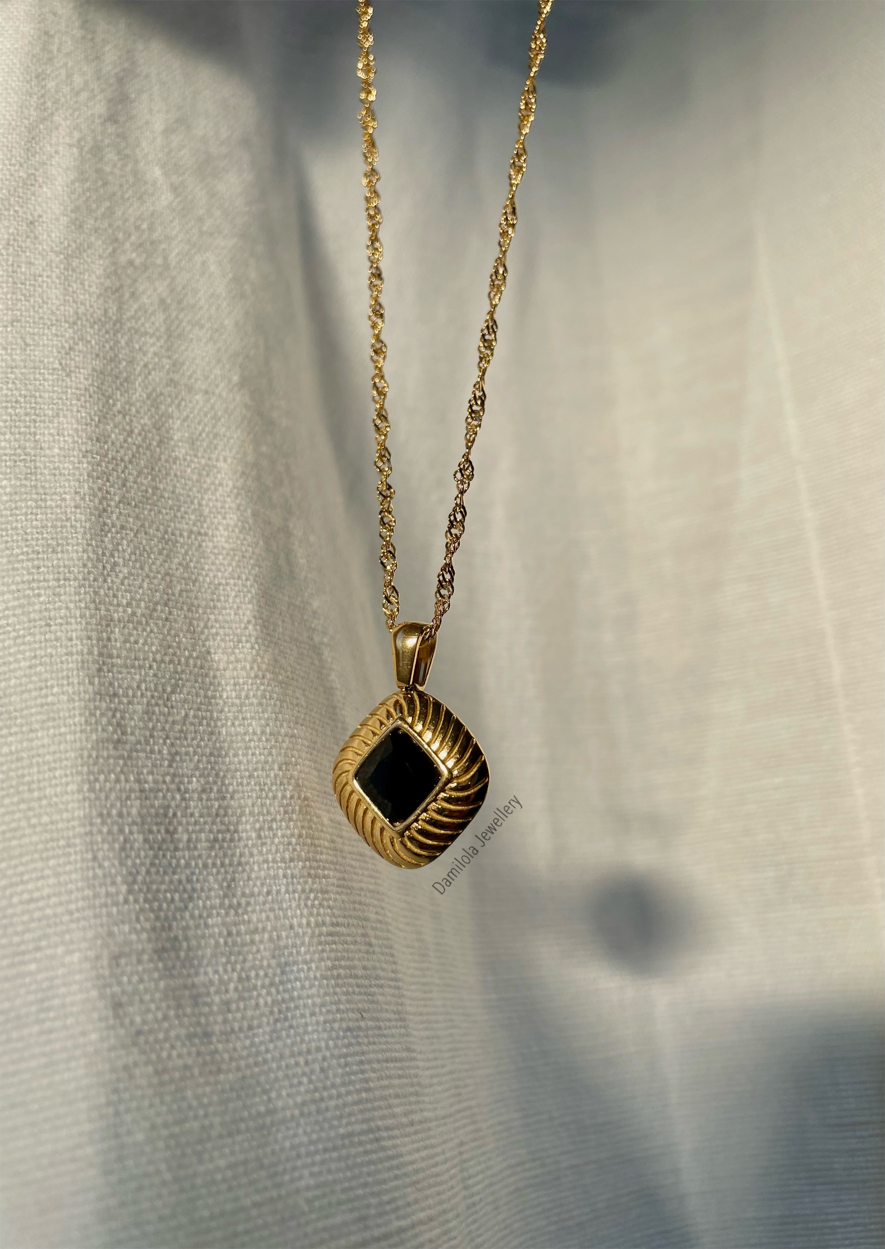 Oshun Black ‘Onyx’ Pendant Necklace