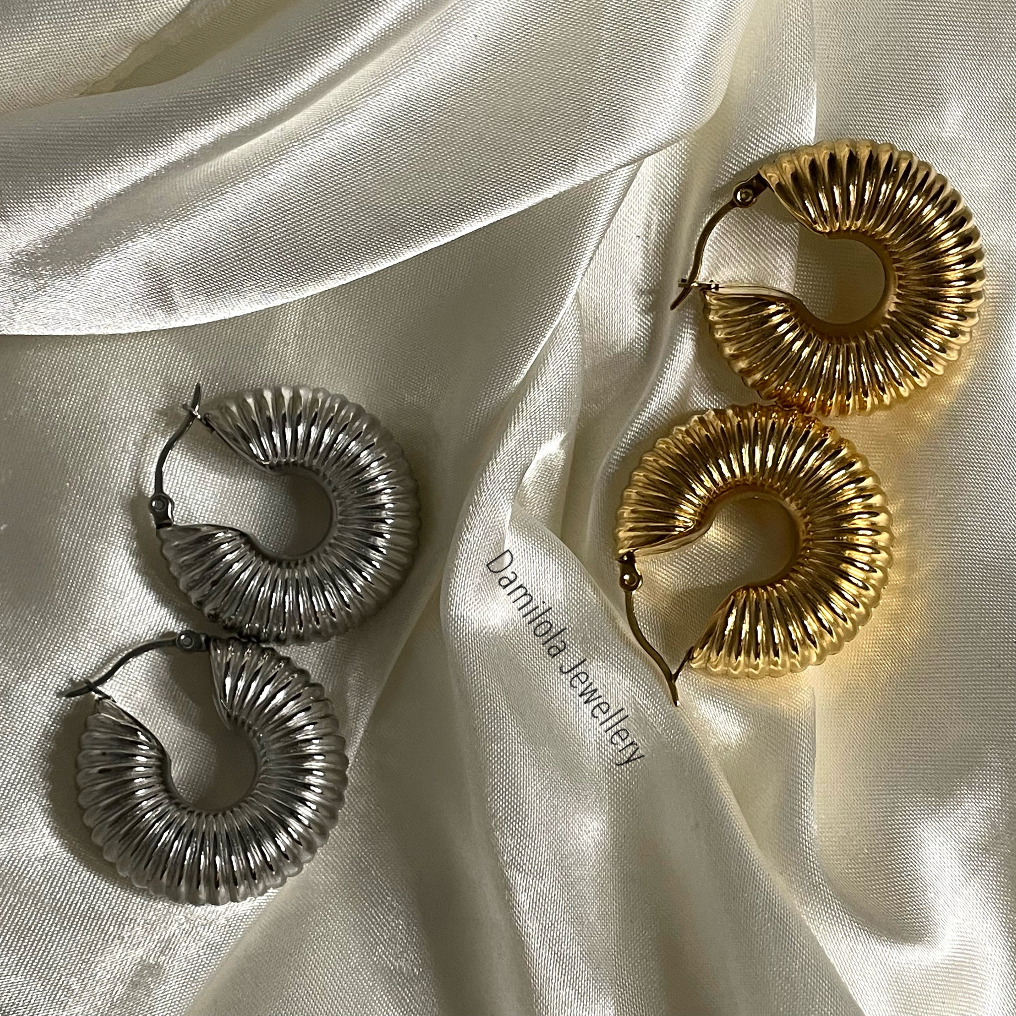 ‘Sade’ Ridge Hoops - Gold/Silver *LAST CHANCE*