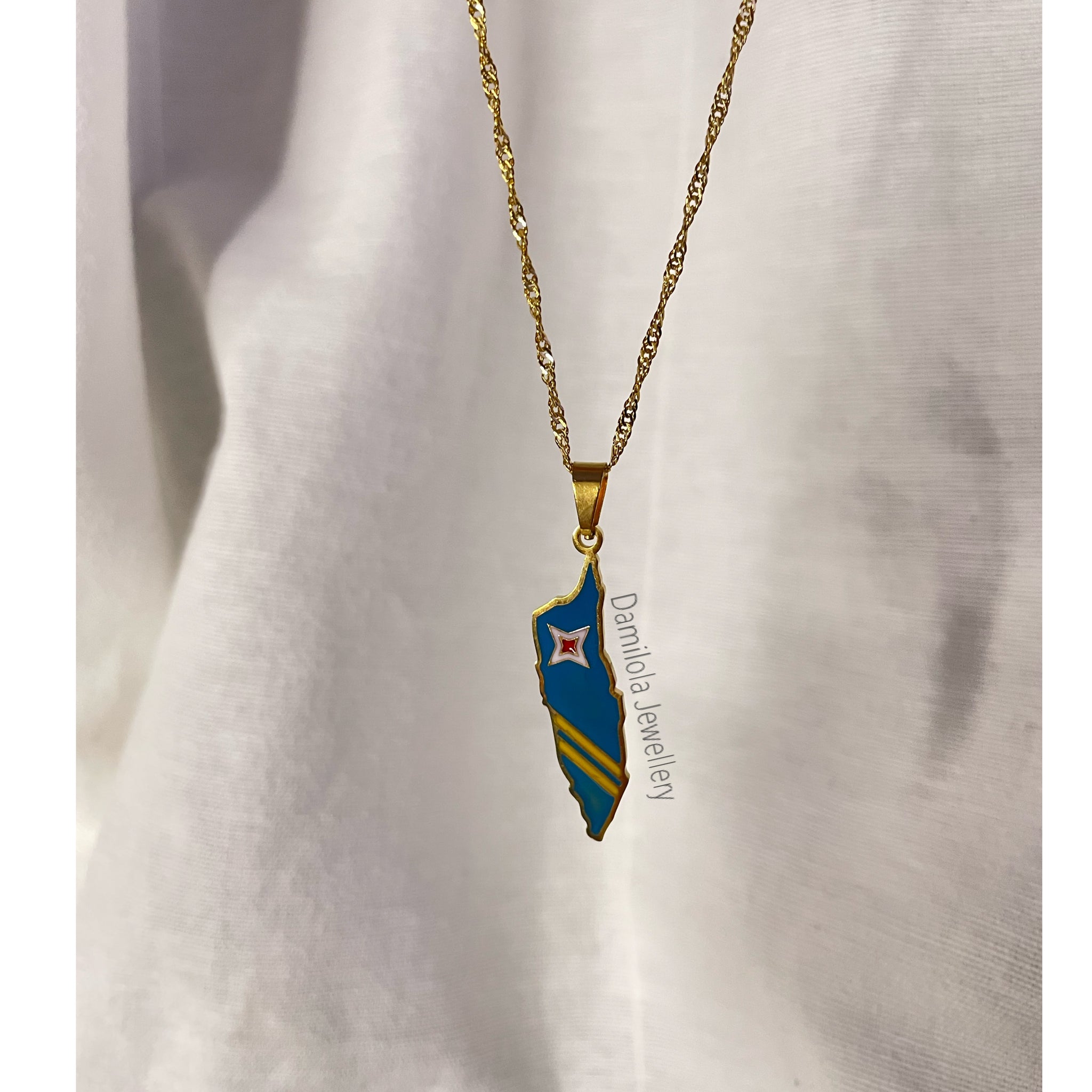 Aruba Flag Necklace 🇦🇼