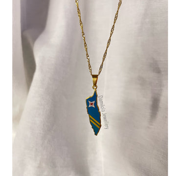 Aruba Flag Necklace 🇦🇼