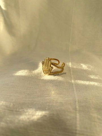 ‘Hamsa Hand - Bad Energy Stay Far Away’ Ring
