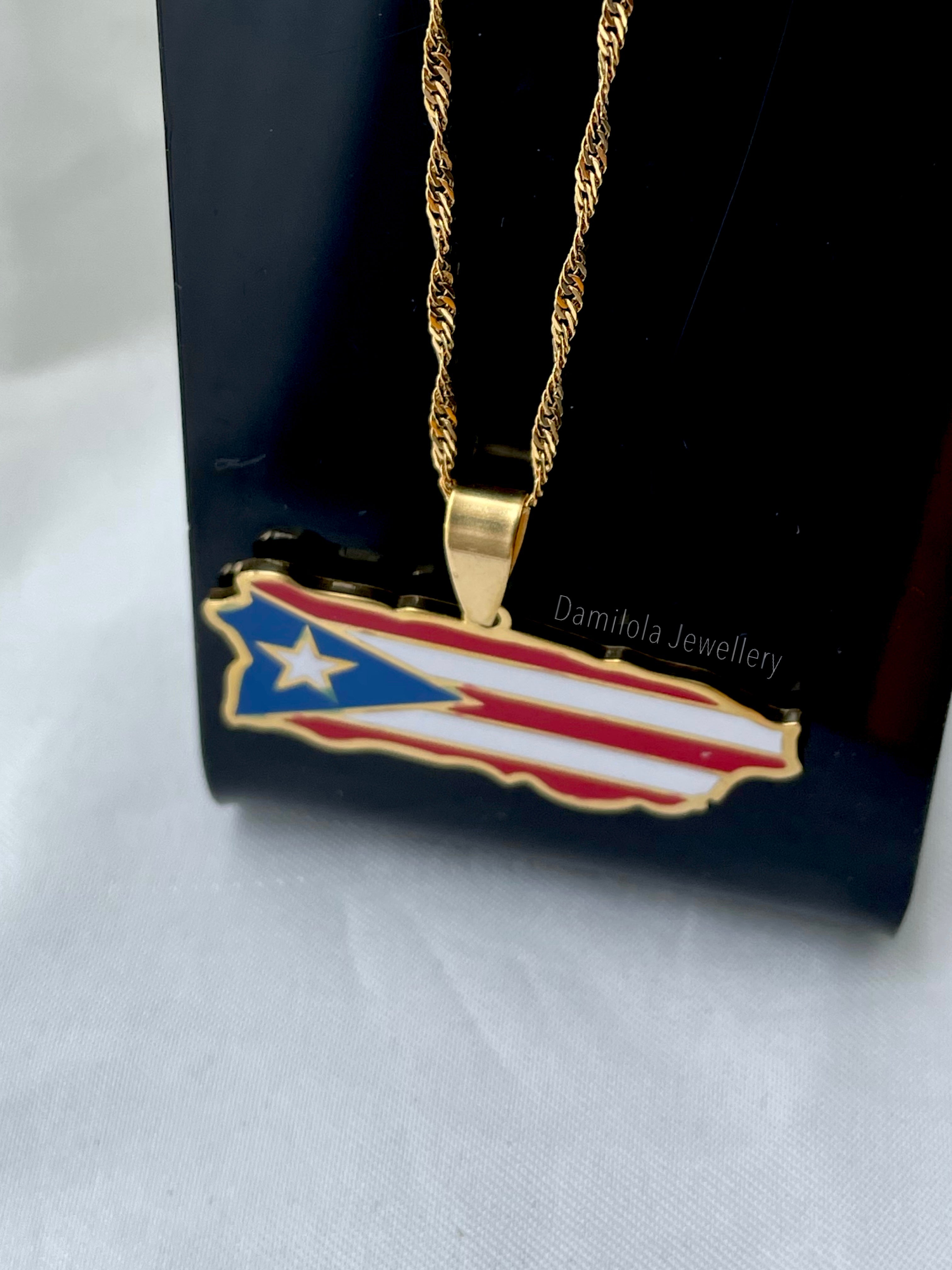 Puerto Rico Flag Necklace 🇵🇷 (3 Styles)