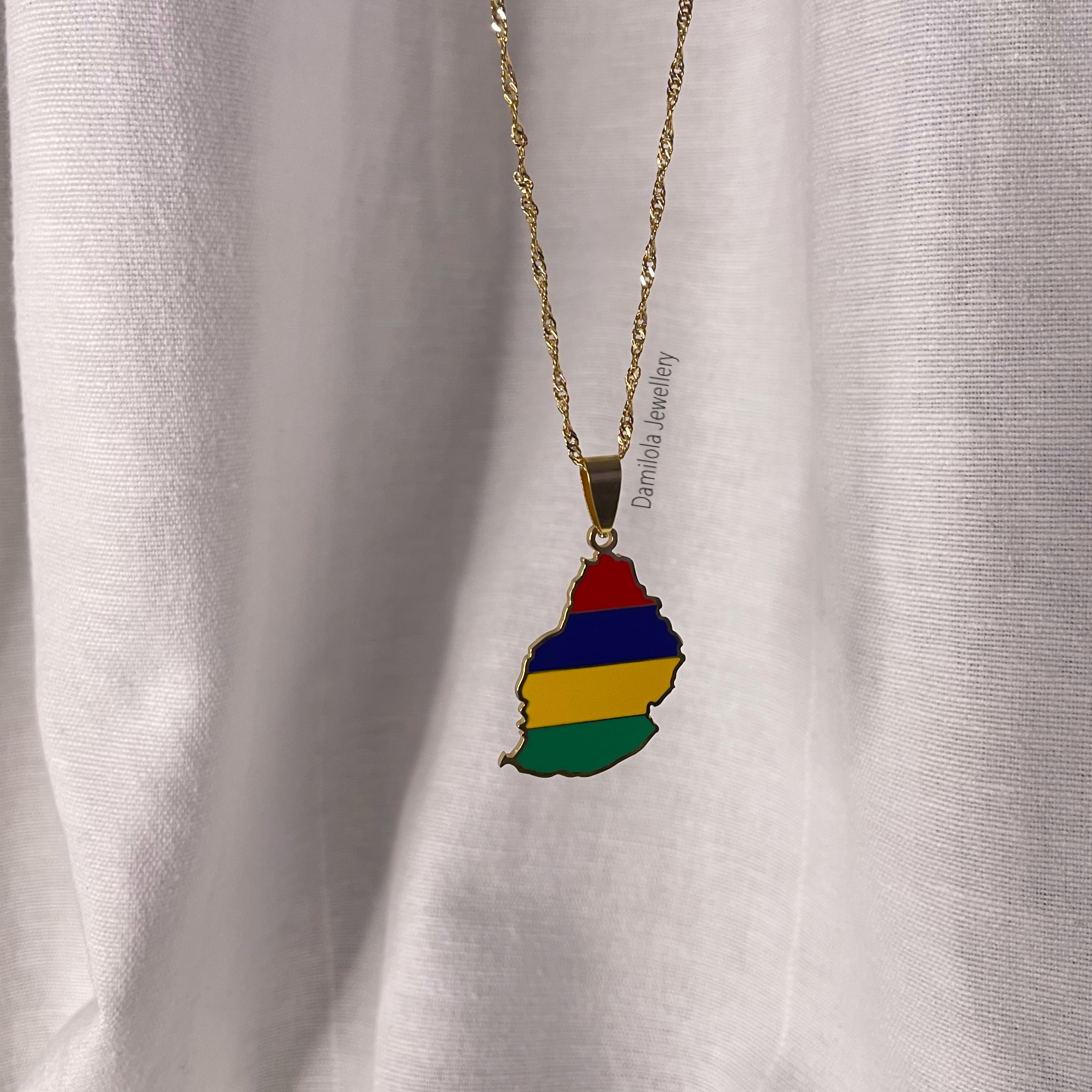 Mauritius Flag Necklace 🇲🇺 2 Styles
